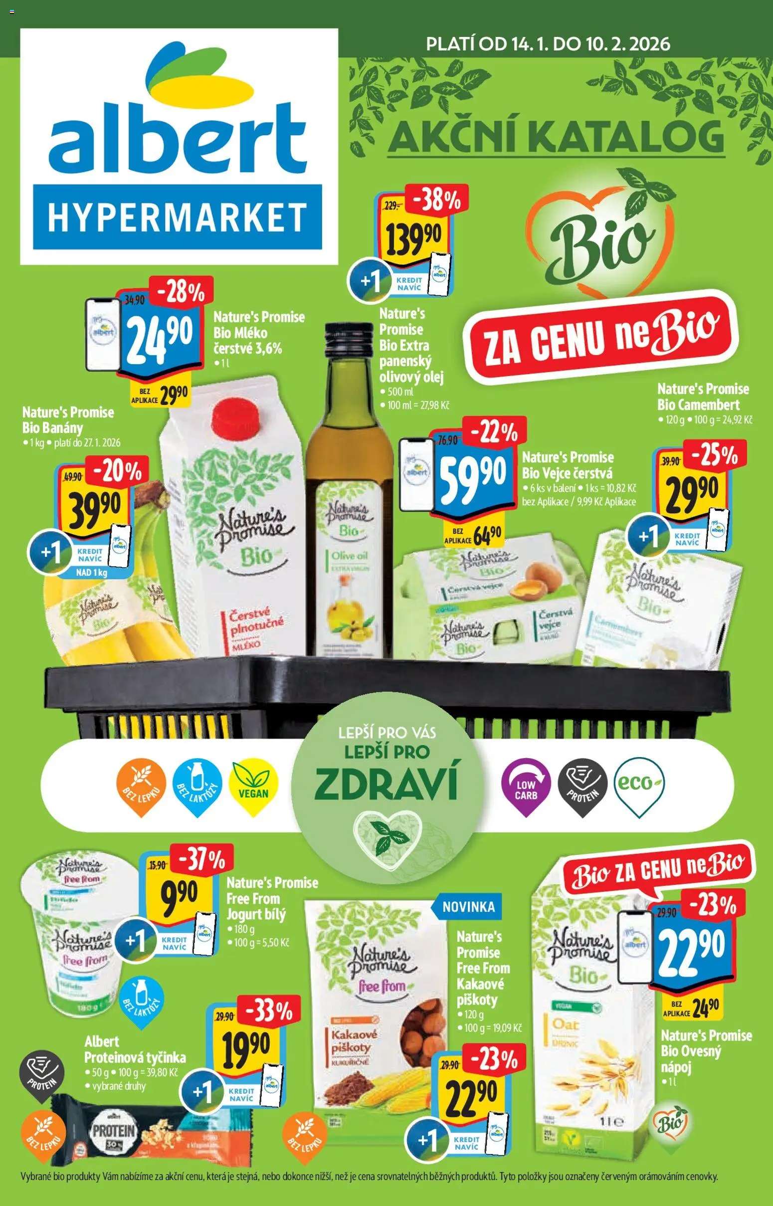 Albert katalog - Hypermarket od 14.01.2026 | Strana: 1 | Produkty: Olivový olej, Vejce, Olej, Piškoty