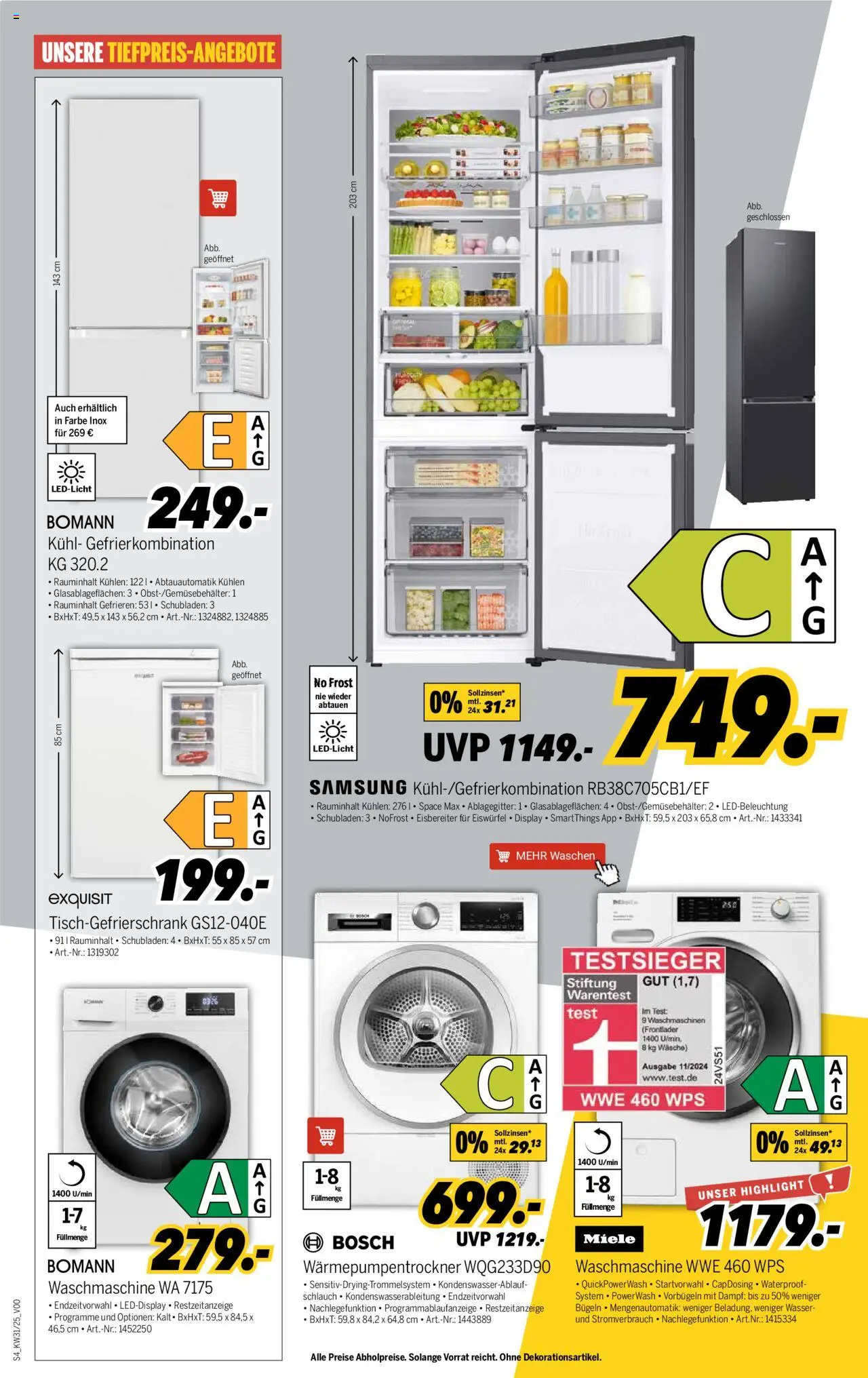 Medimax Prospekt 	 - gültig ab dem 26.07.2025 | Seite: 4 | Produkte: Miele, Bosch, Waschmaschine, Wasser