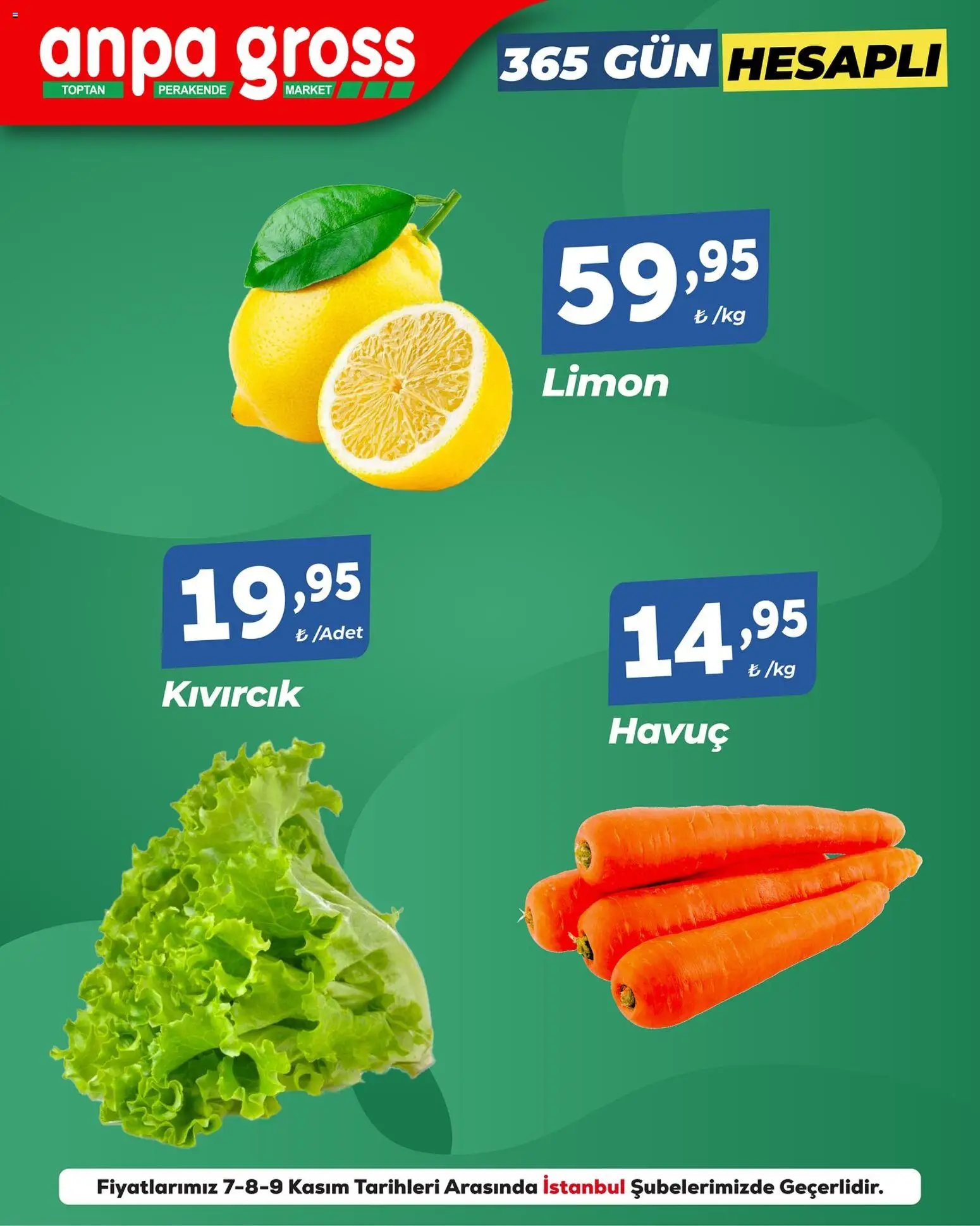 Anpa Gross Sebze ve meyve - 07.11.2025 tarihinden itibaren geçerlidir | Sayfa: 2 | Ürünler: Havuç, Limon