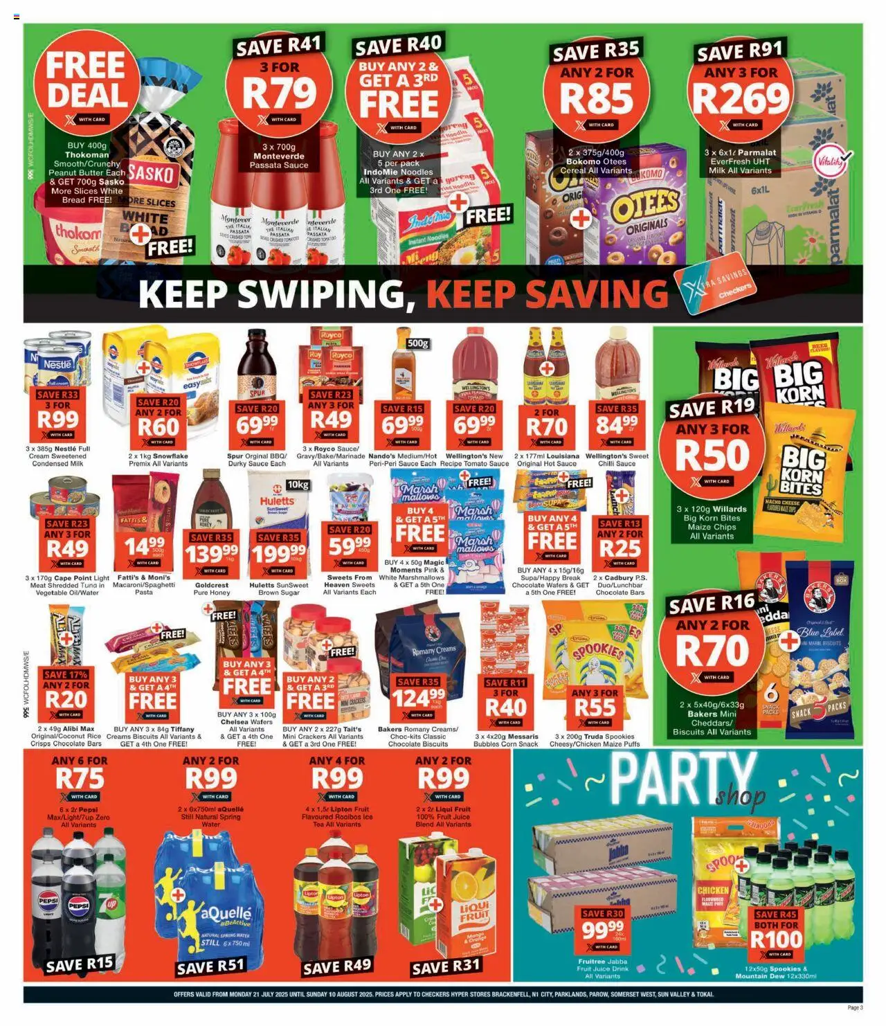 Checkers Western Cape - Hyper July Month-End Promotion │ valid from 21.07.2025 | Page: 3 | Products: Milk, Butter, Cheese, Light
