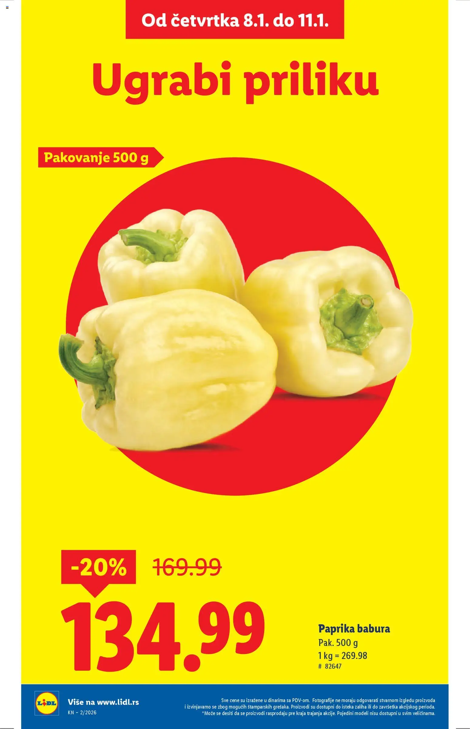 Lidl katalog - važi od 08.01.2026 | Strana: 2 | Proizvode: Paprika, Pakovanje, Paprika babura