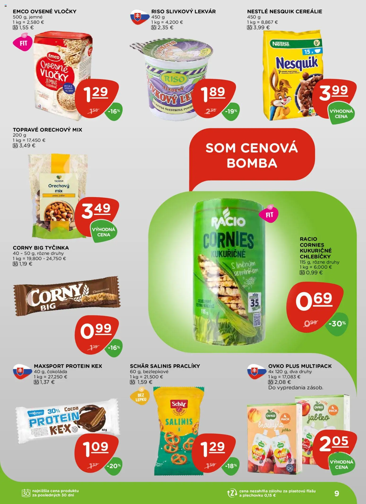 Nové Terno akcie – leták je platný od 06.11.2025 | Strana: 9 | Produkty: Čokoláda, Cereálie, Vločky, Nesquik