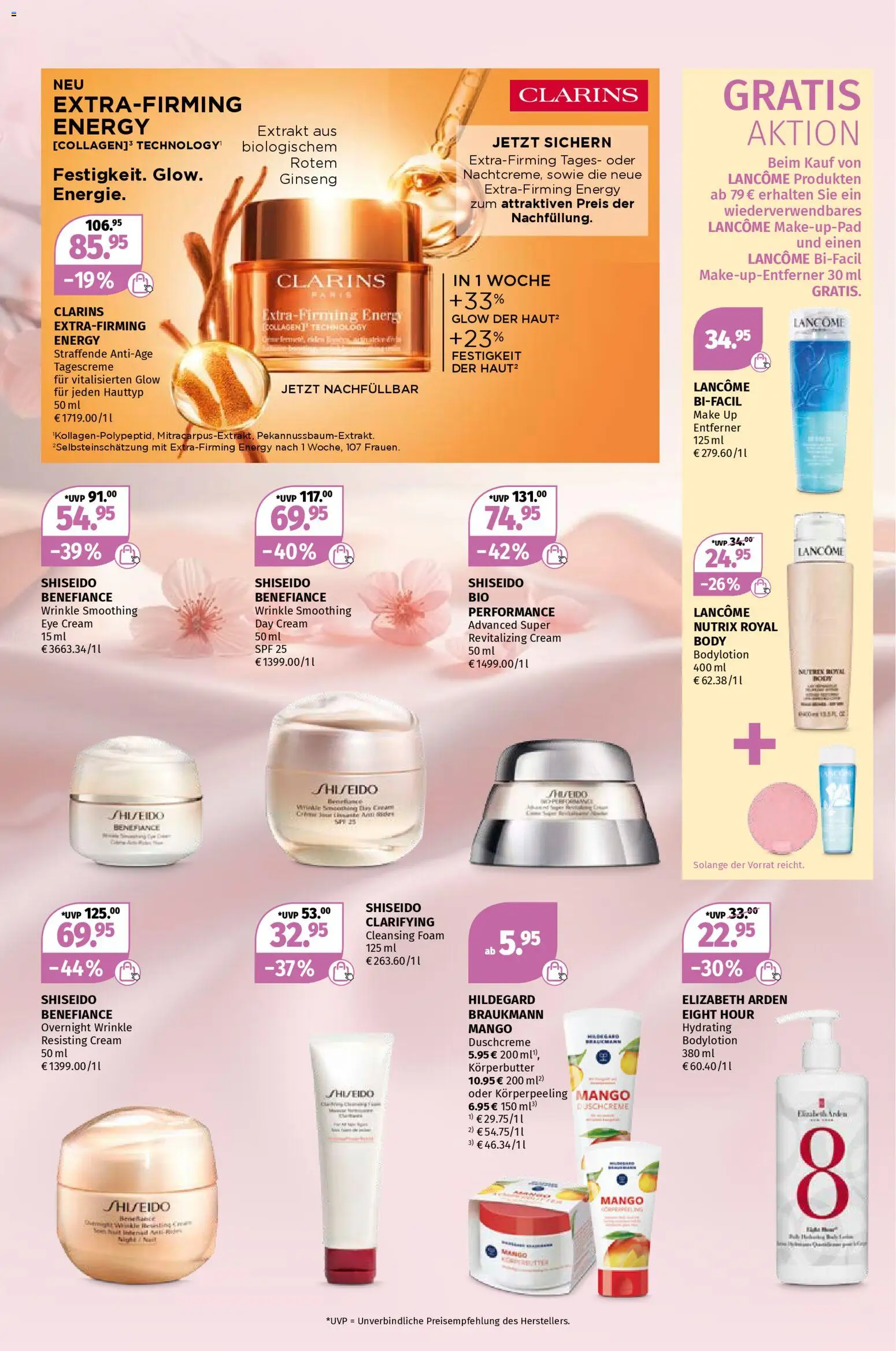 Müller Parfümerie-Highlights – gültig ab 02.03.2026 | Seite: 8 | Produkte: Energy, Mango, Duschcreme, Tagescreme