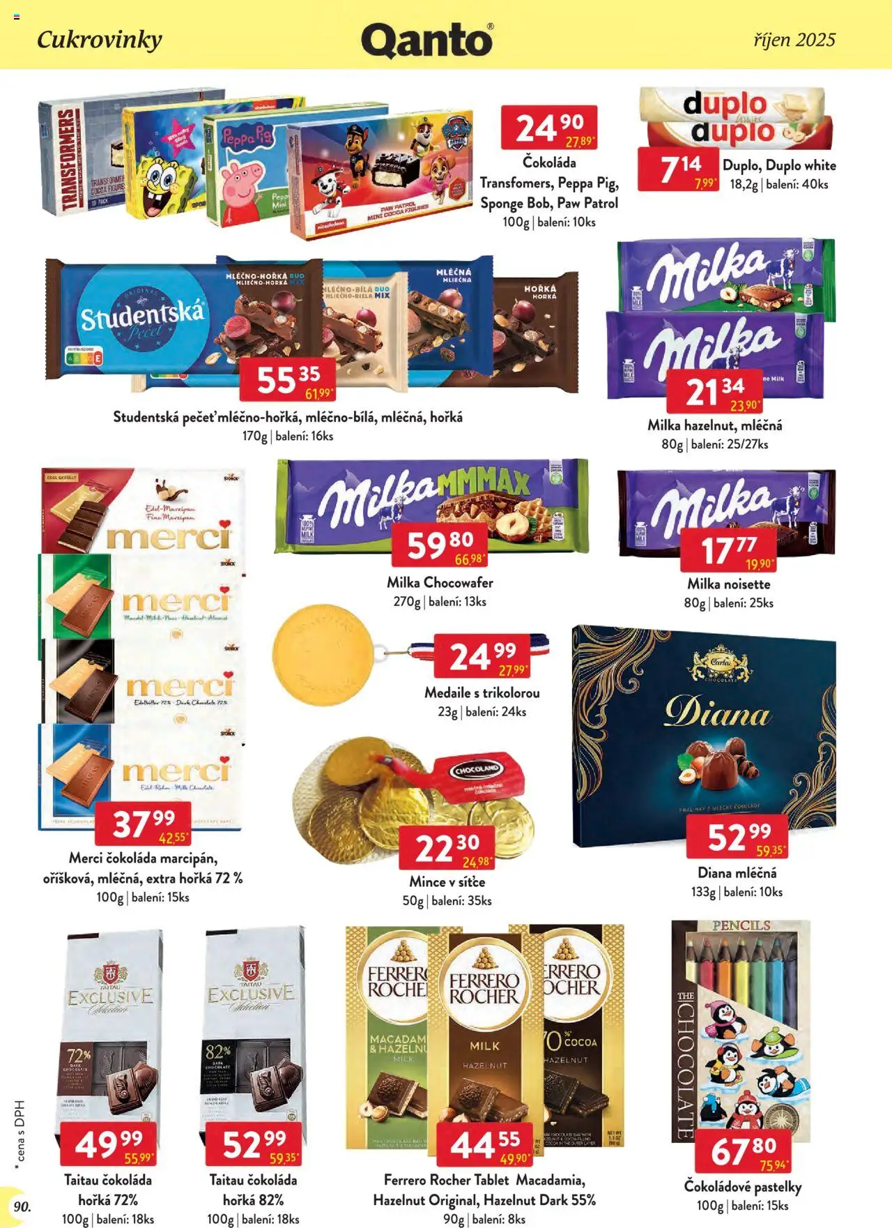 Astur & Qanto leták - Velkoobchod 10/2025 od 01.10.2025 | Strana: 90 | Produkty: Milka, Tablet, Studentská pečeť, Milk chocolate