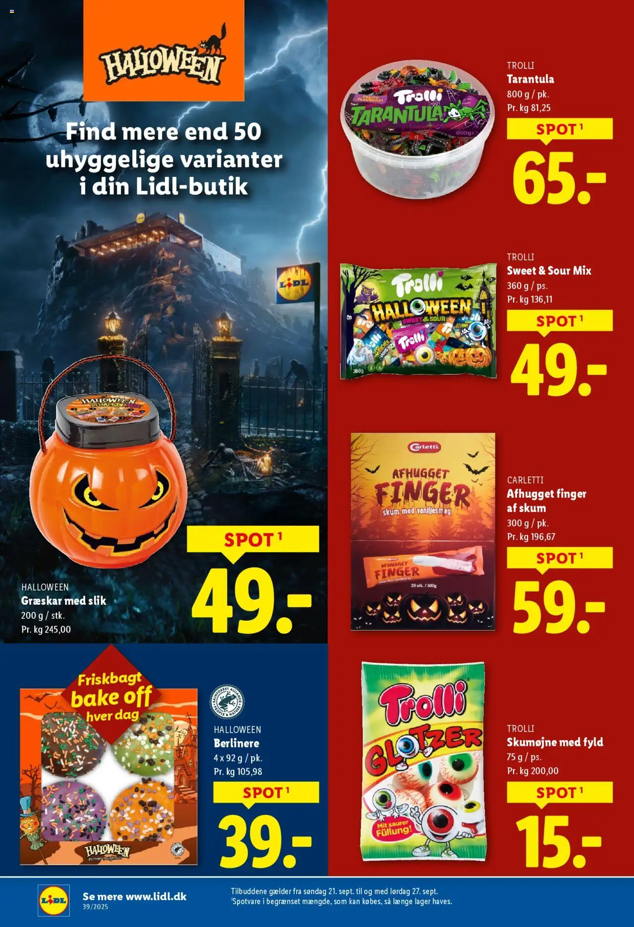 Lidl tilbudsavis – gyldig fra 21.09.2025 | Side: 10 | Produkter: Græskar, Slik, Søm