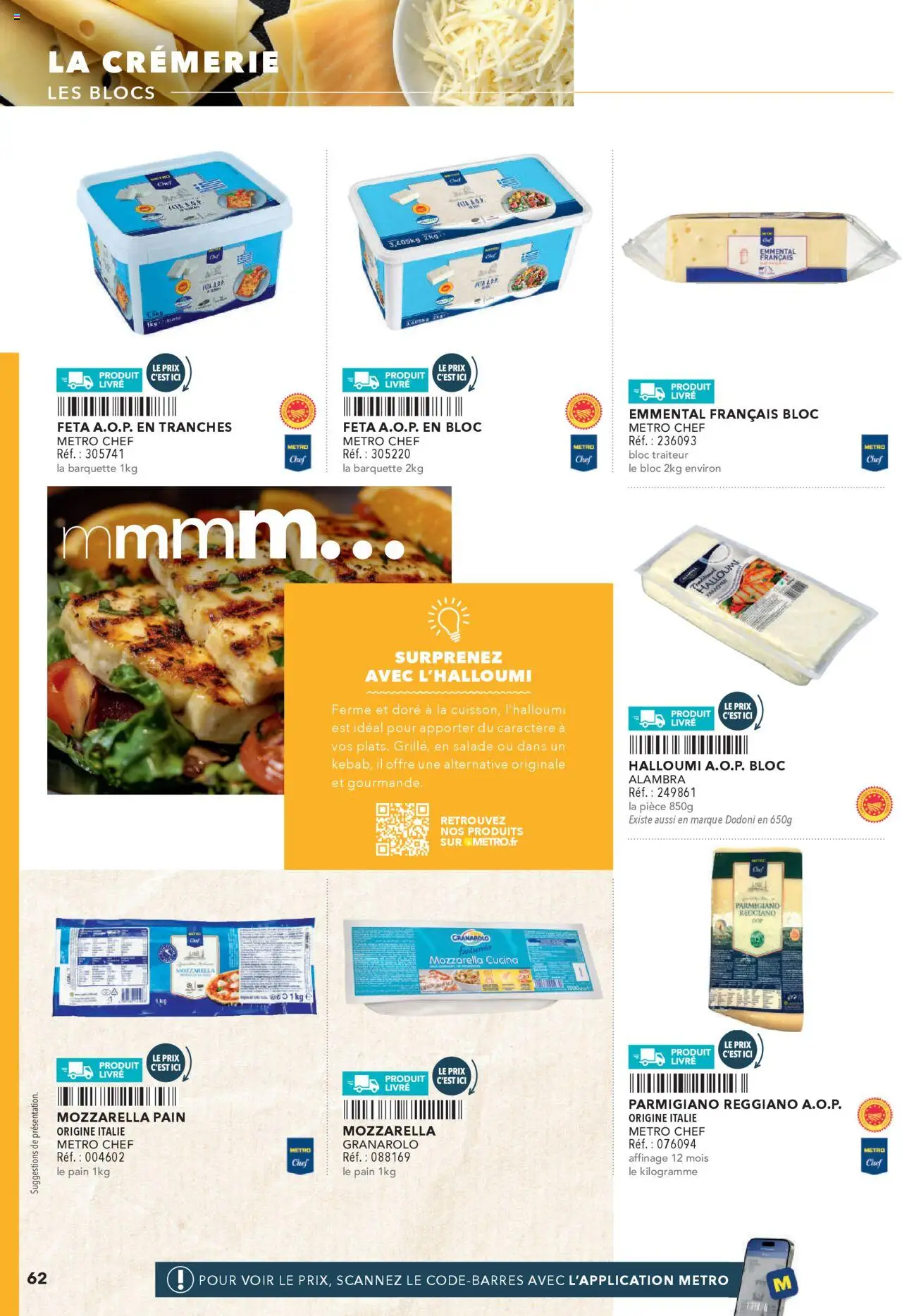  | Page: 62 | Produits: Salade, Halloumi, Pain, Livre