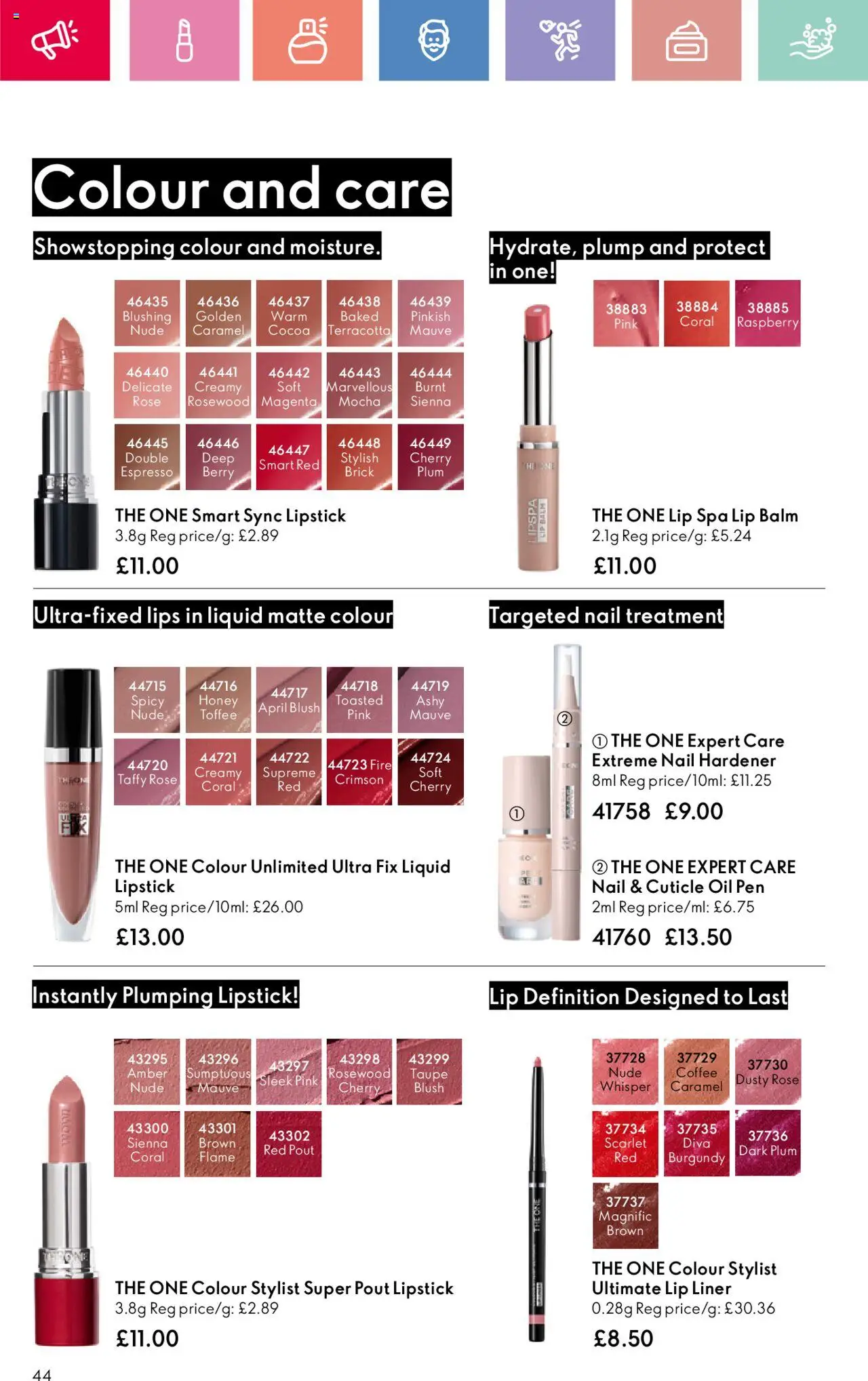  | Page: 44 | Products: Lipstick, Oil, Honey, Cocoa
