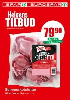 Forhåndsvisning av Spar Helgens Tilbud gyldig fra 31.07.2025