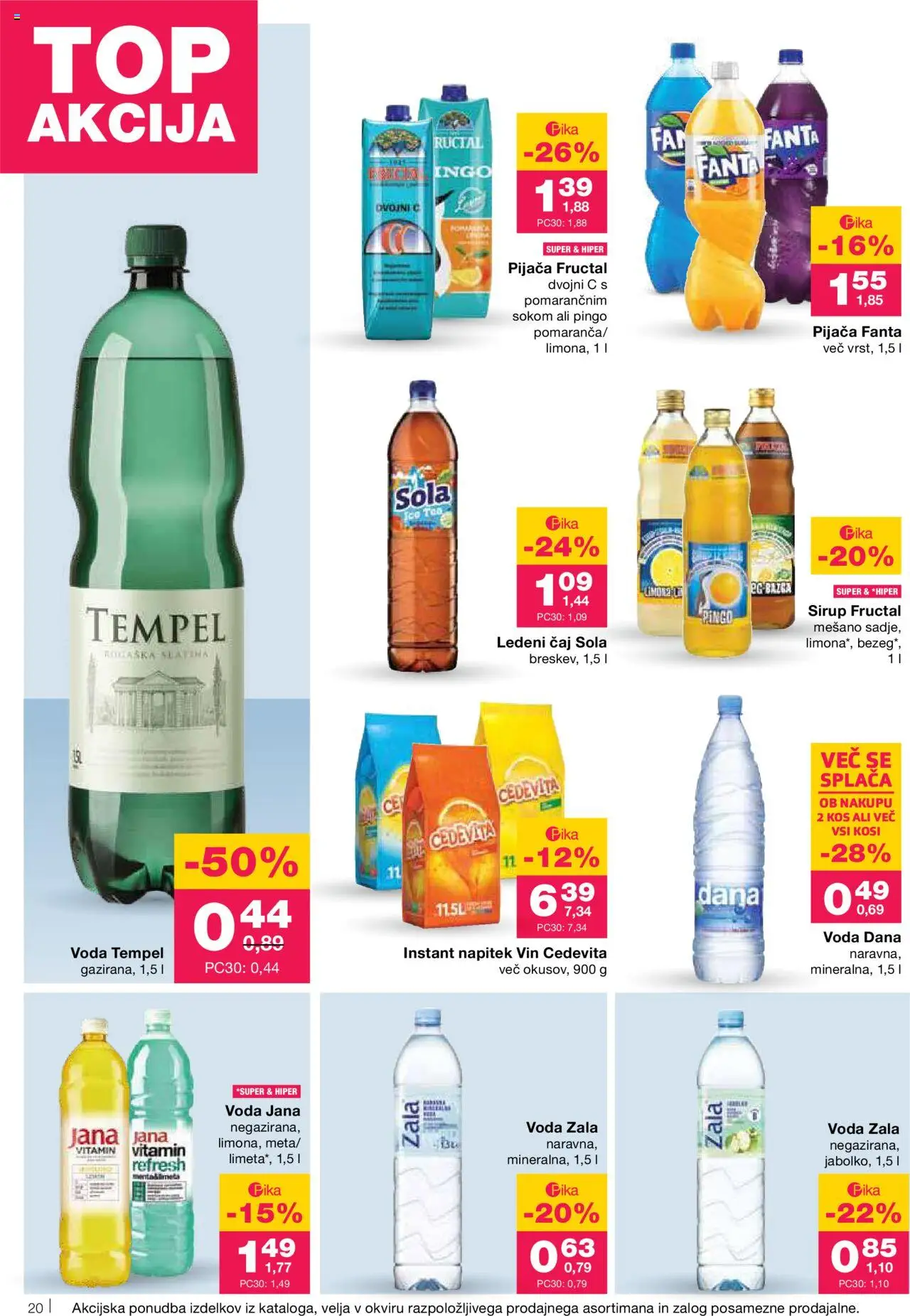 Mercator katalog │ velja od 26.06.2025 | Stran: 20 | Izdelki: Sirup, Kos, Ledeni čaj, Limona