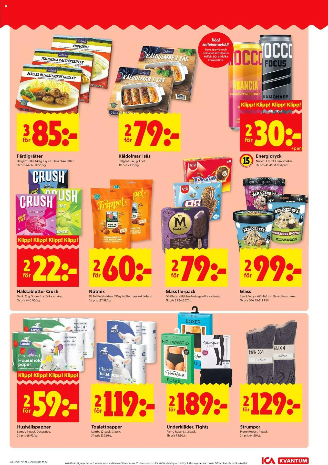 ICA Kvantum reklamblad aktuell från 15.09.2025 | Sida: 7 | Produkter: Halstabletter, Energidryck, Nötter, Lime