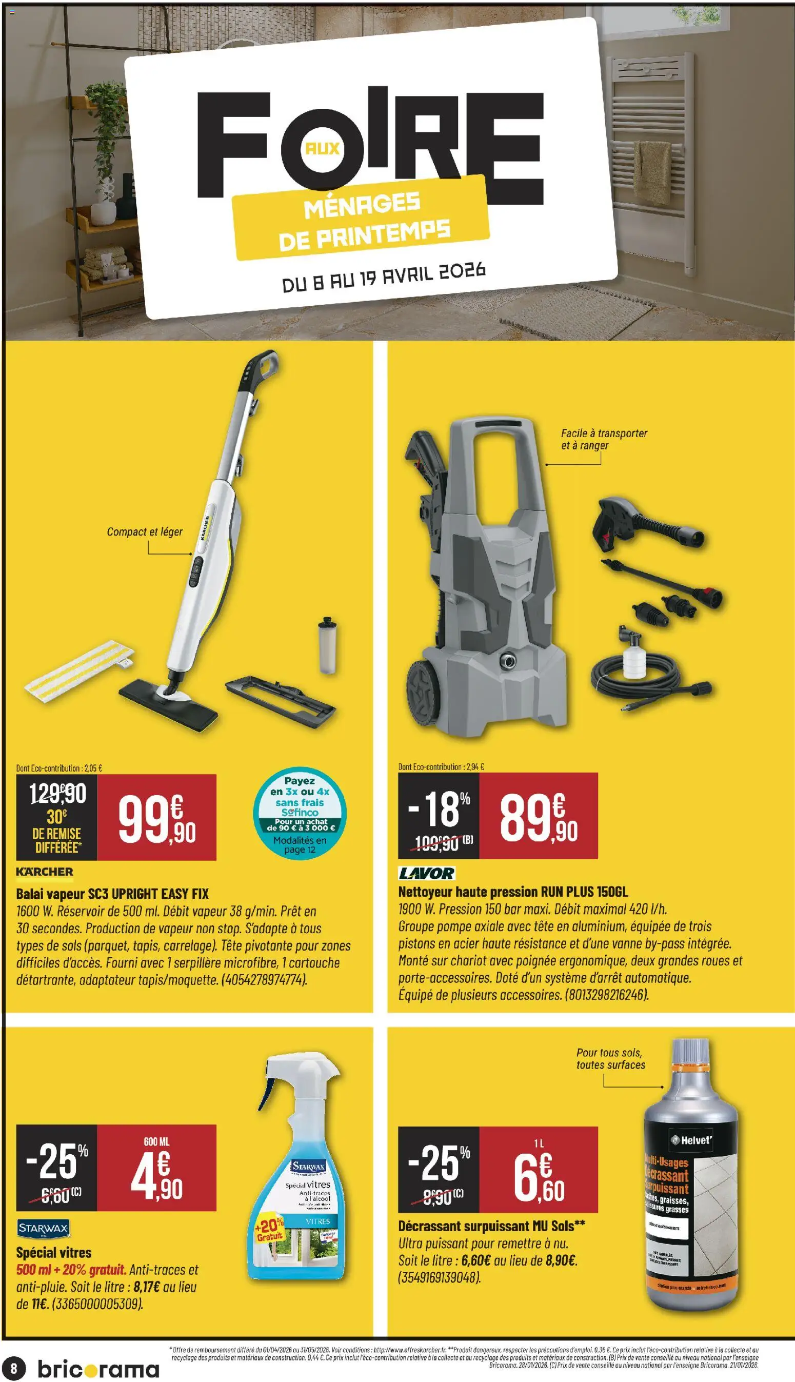 {H1} | Page: 8 | Produits: Alcool, Adaptateur, Nettoyeur haute pression, Cartouche