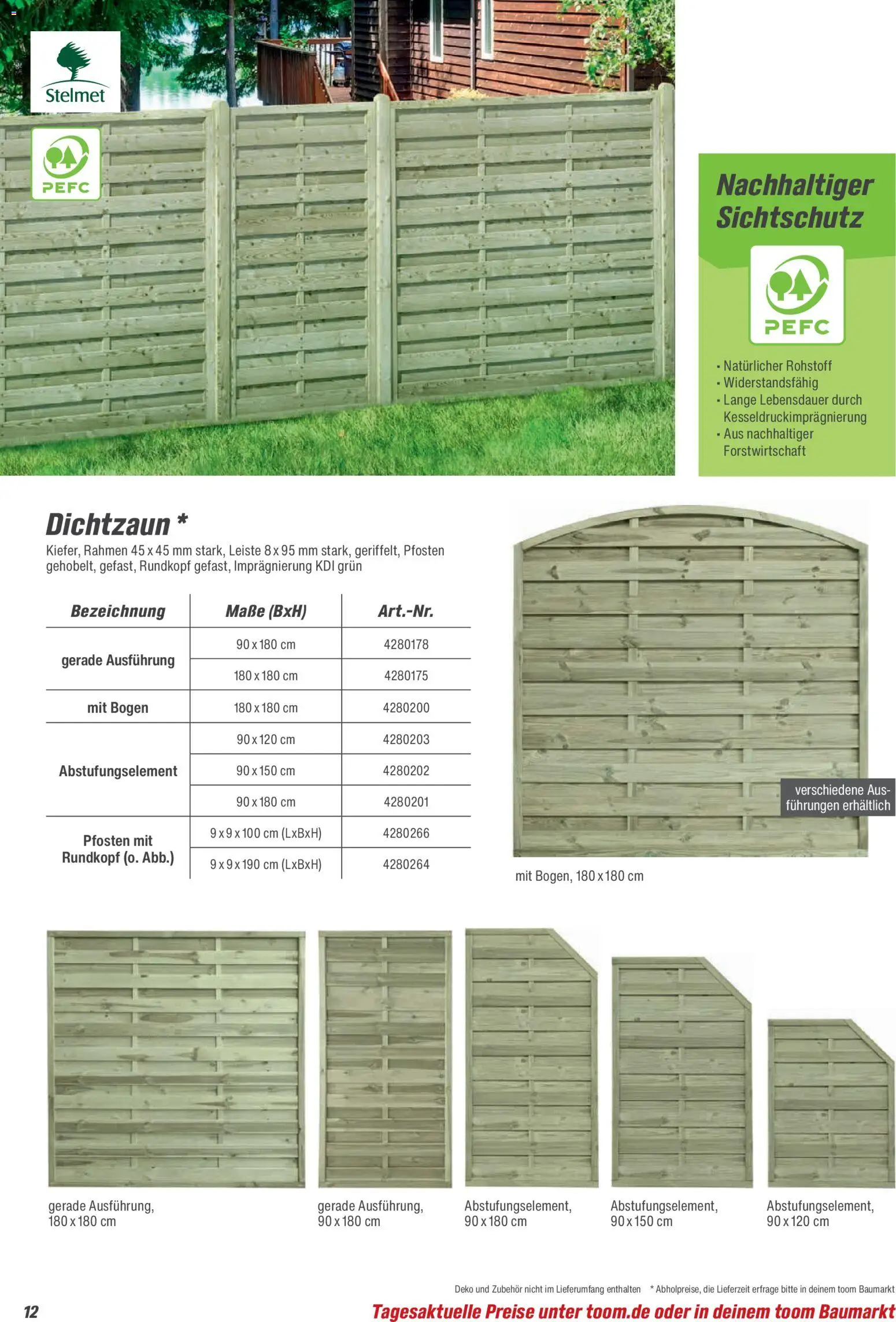 Toom Baumarkt Zäune & Sichtschutz 2026 – gültig ab 20.02.2026 | Seite: 12