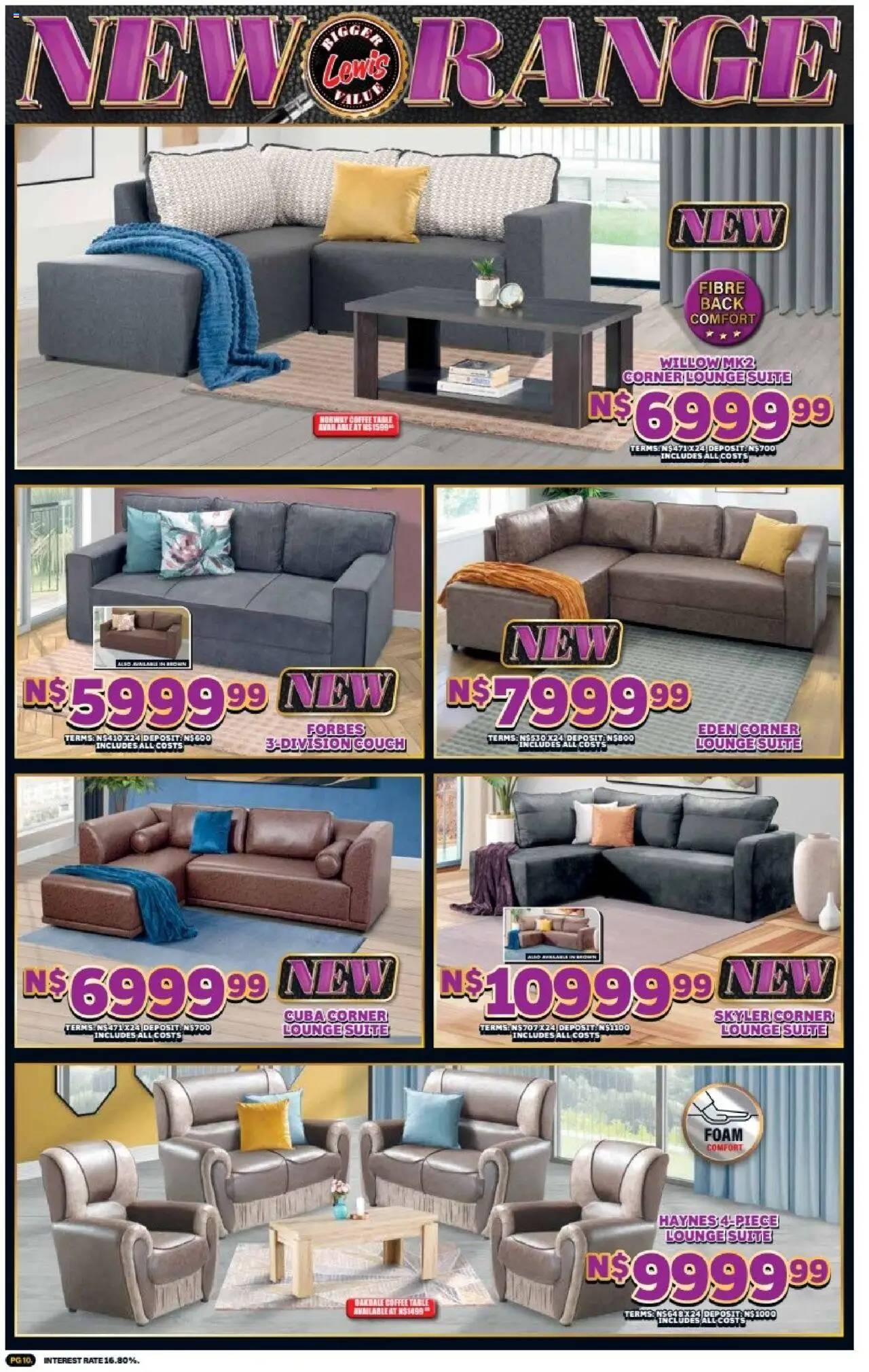 New Lewis Stores catalogue – valid from 01.10.2025 | Page: 10 | Products: Coffee table, Table, Coffee, Foam