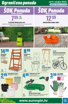 Katalog Eurospin - Pregled kataloga iz trgovine Eurospin, vrijedi od 11.03.2026 | Stranica: 15 | Proizvodi: Stolica, Sok, Vrtno crijevo, Kabel