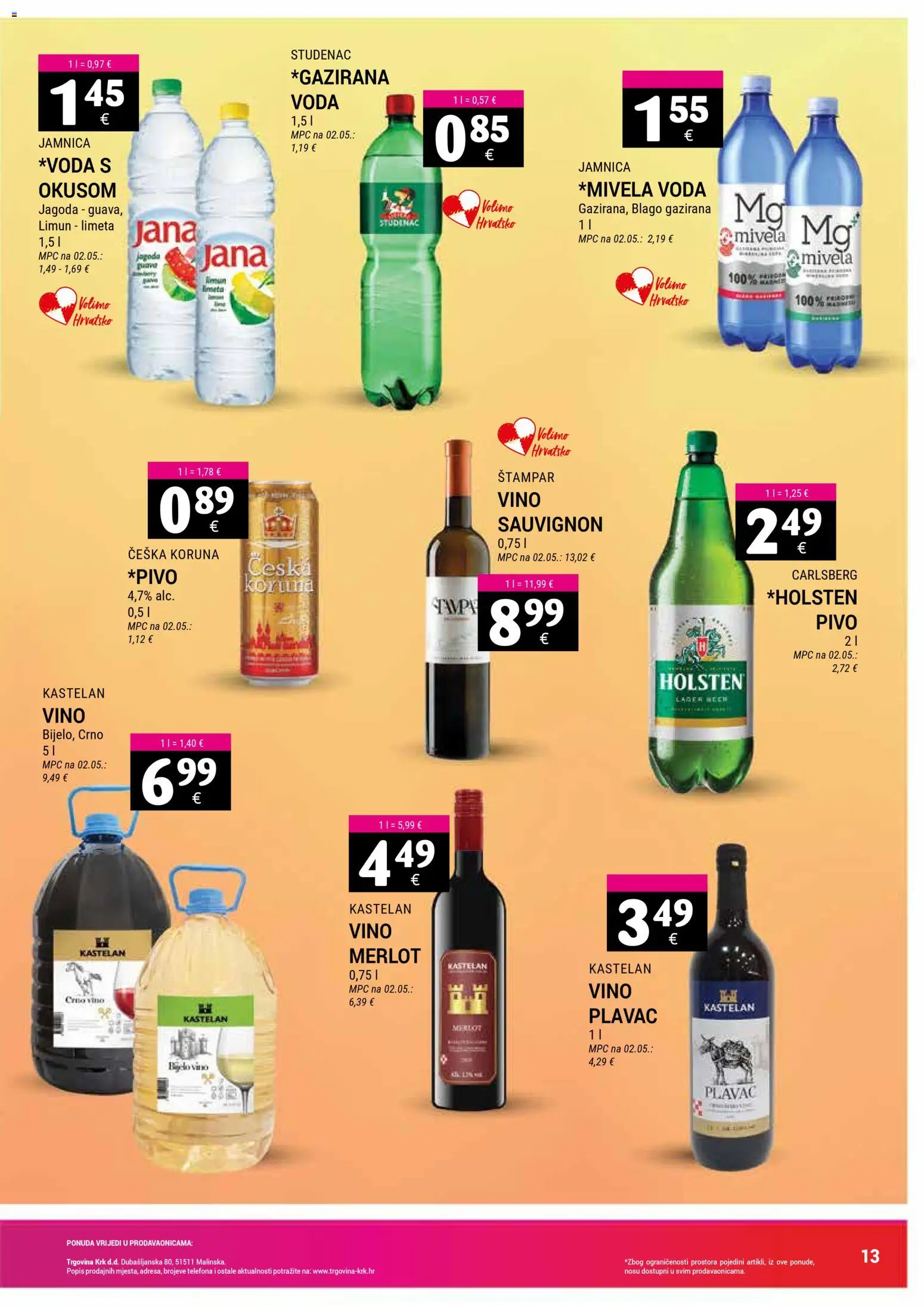 Trgovina Krk katalog | vrijedi od 01.11.2025 | Stranica: 13 | Proizvodi: Vino, Jamnica, Limun, Limeta