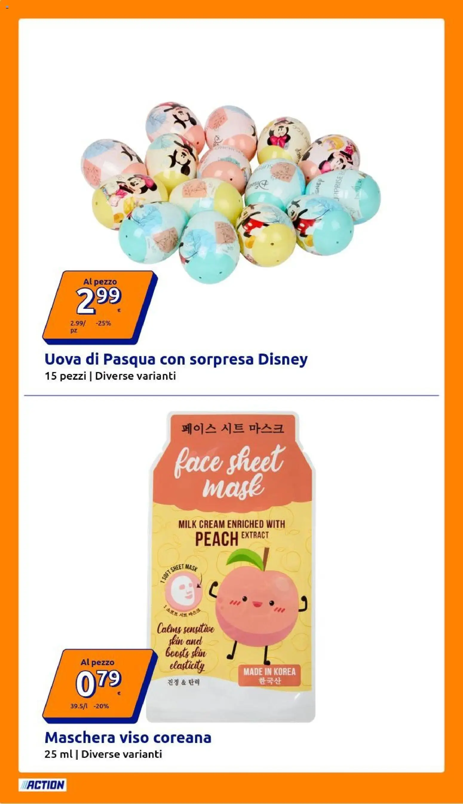 Volantino Action del 04.03.2026 | Pagina: 8 | Prodotti: Maschera, Uova, Maschera viso