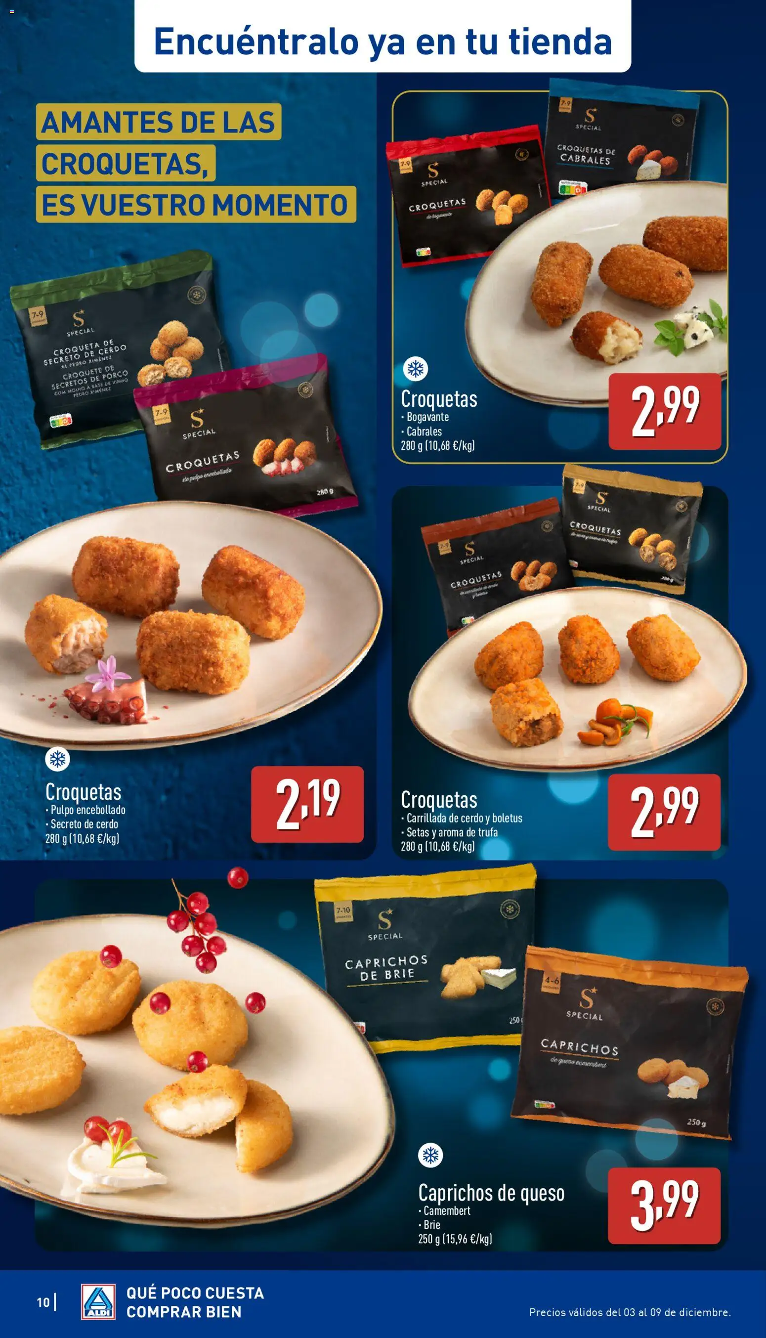 Aldi folleto Canarias │ válido desde el 04.12.2025 | Página: 10 | Productos: Μπάρα σαπουνιού, Queso, Cerdo, Croquetas