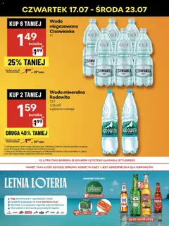 Delikatesy Centrum Gazetka od 17.07.2025 | Strona: 35 | Produkty: Woda niegazowana cisowianka, Warka, Woda niegazowana, Heineken