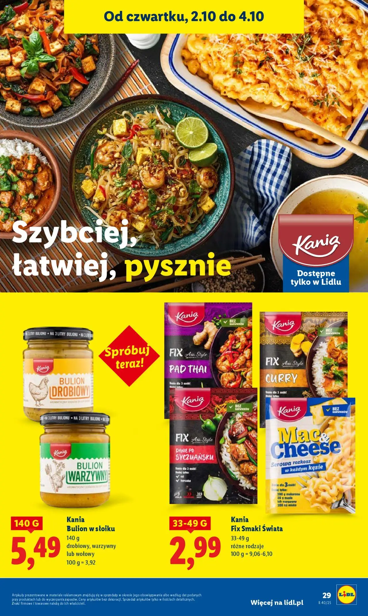 Lidl Gazetka od 02.10.2025 | Strona: 33 | Produkty: Curry, Mleka