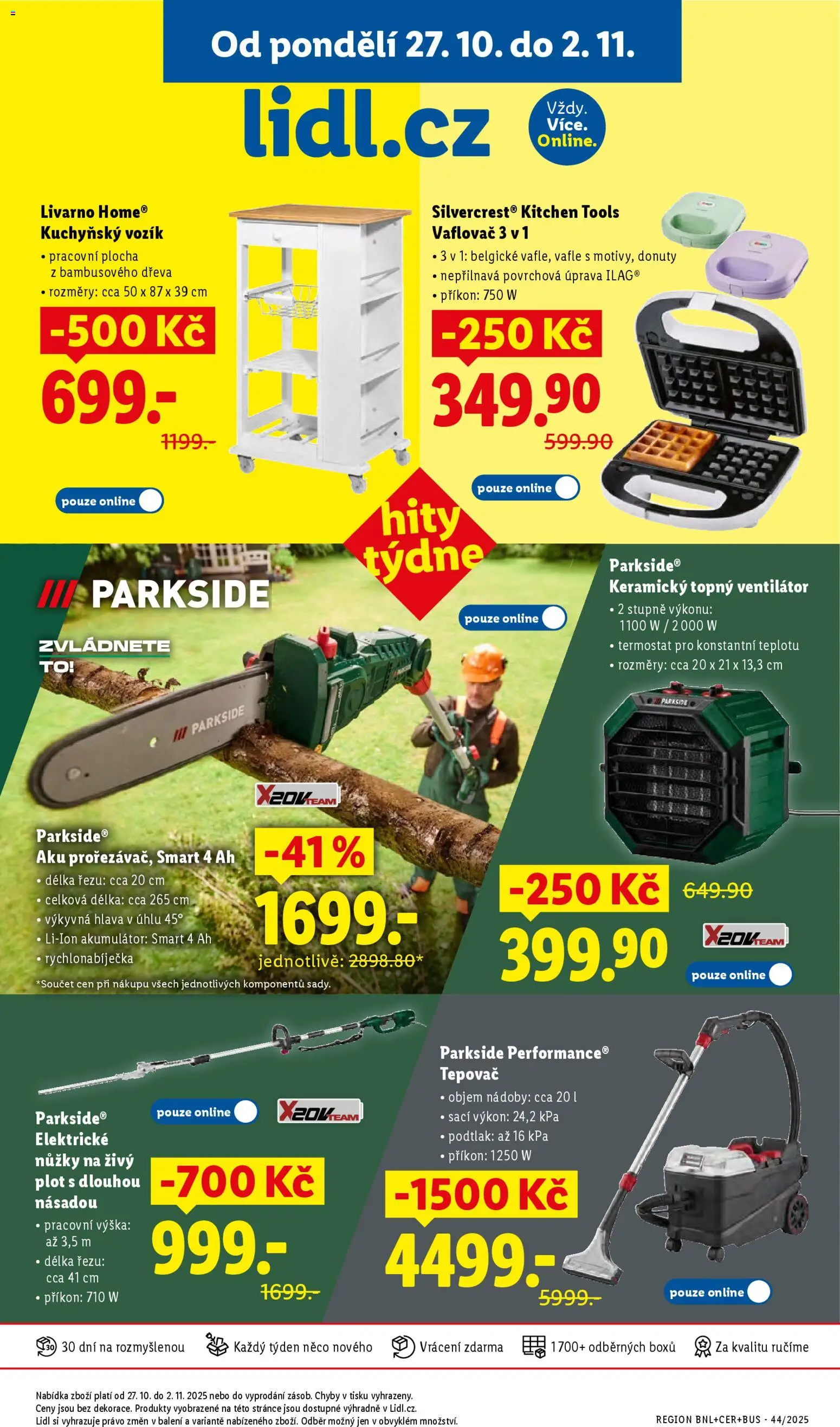 Lidl leták od 27.10.2025 | Strana: 35 | Produkty: Vaflovač, Vafle, Ventilátor, Elektrické nůžky na živý plot