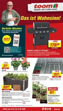 Toom Baumarkt Prospekt 	 ab 11.04.2026 gültig
