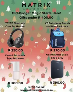 Matrix Warehouse specials catalogue – valid from 09.12.2025