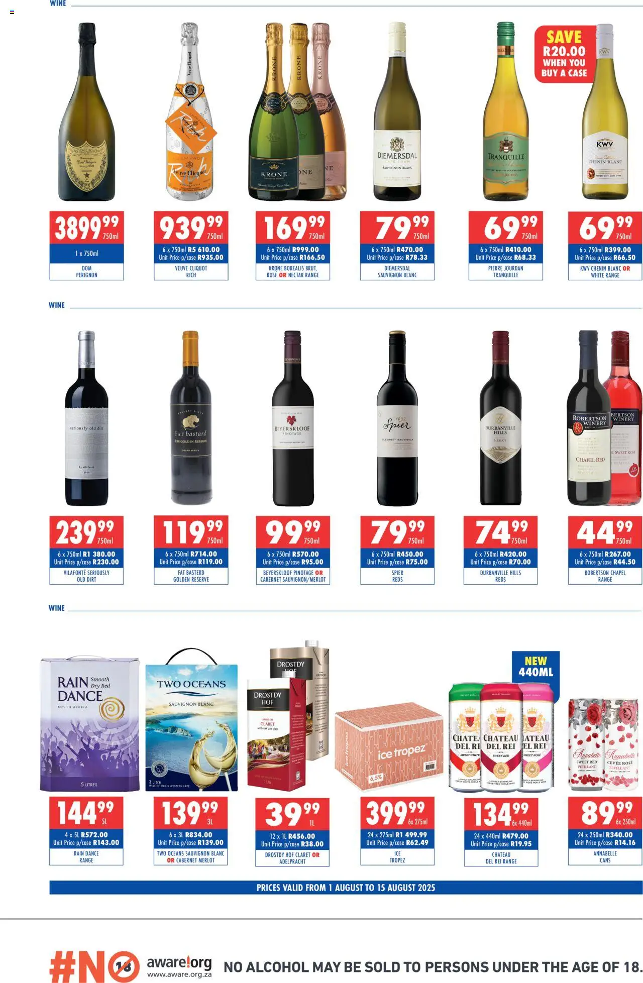 Ultra Liquors Specials │ valid from 01.08.2025 | Page: 3 | Products: Case, Wine
