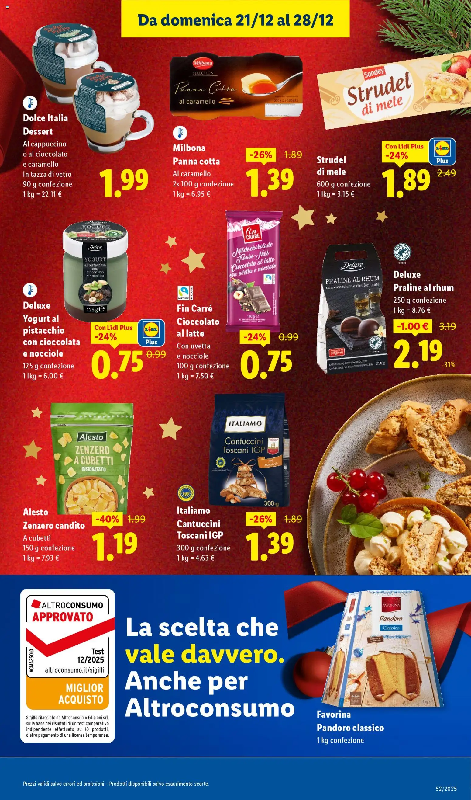 Volantino Lidl del 21.12.2025 | Pagina: 15 | Prodotti: Cioccolato, Mele, Latte, Nocciole