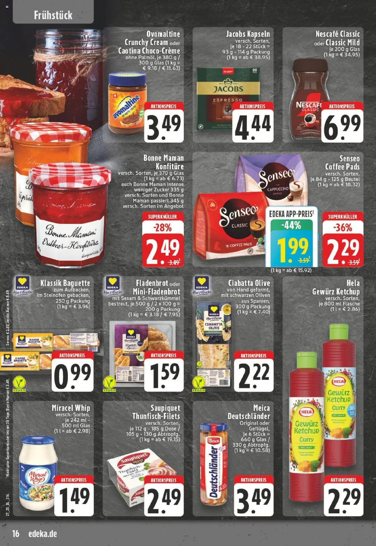 Edeka prospekt Mönchengladbach	 - gültig ab dem 29.06.2025 | Seite: 16 | Produkte: Ovomaltine, Dressing, Zucker, Bonne maman
