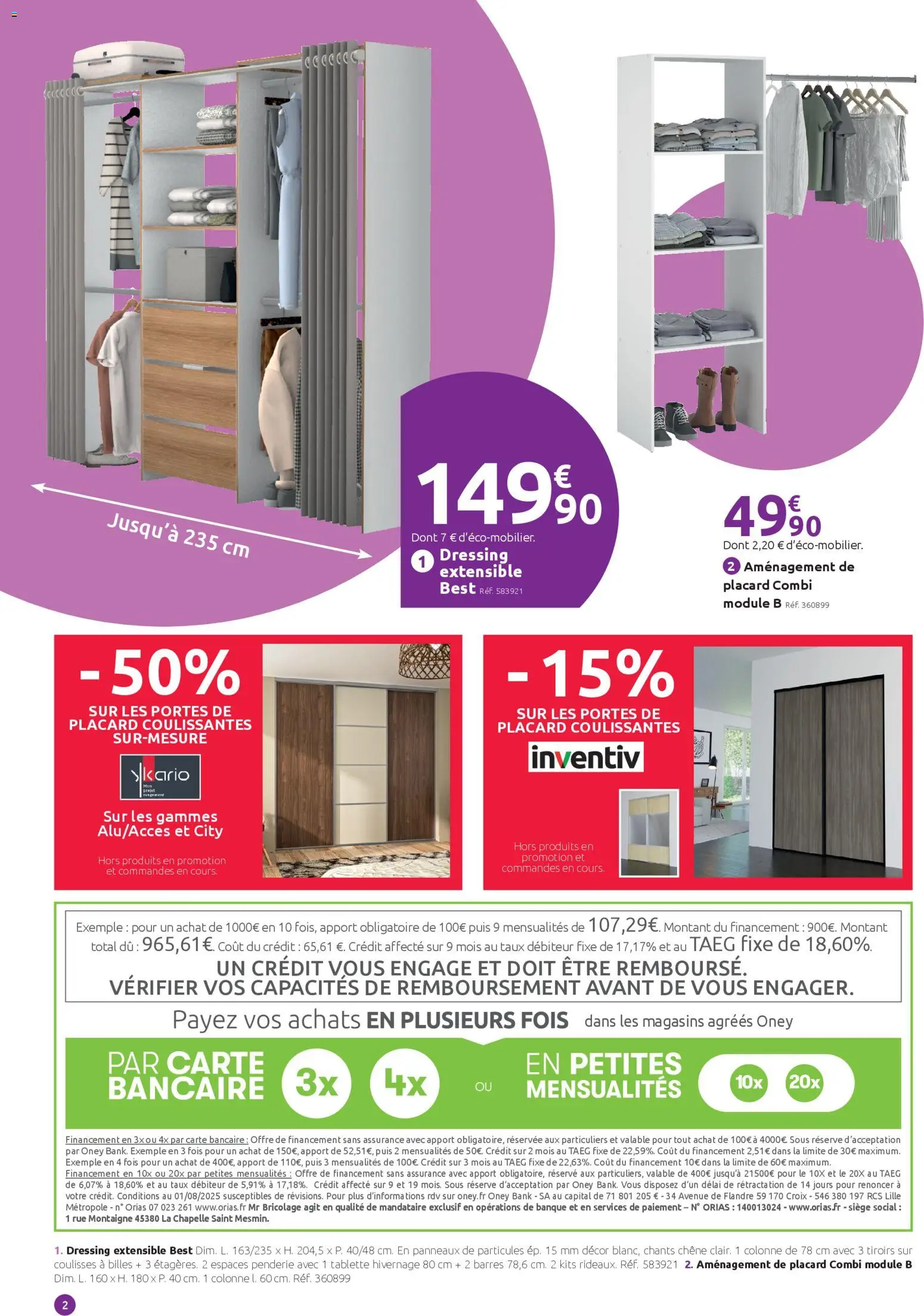 {H1} | Page: 2 | Produits: Tablette, Portes, Tiroirs, Dressing