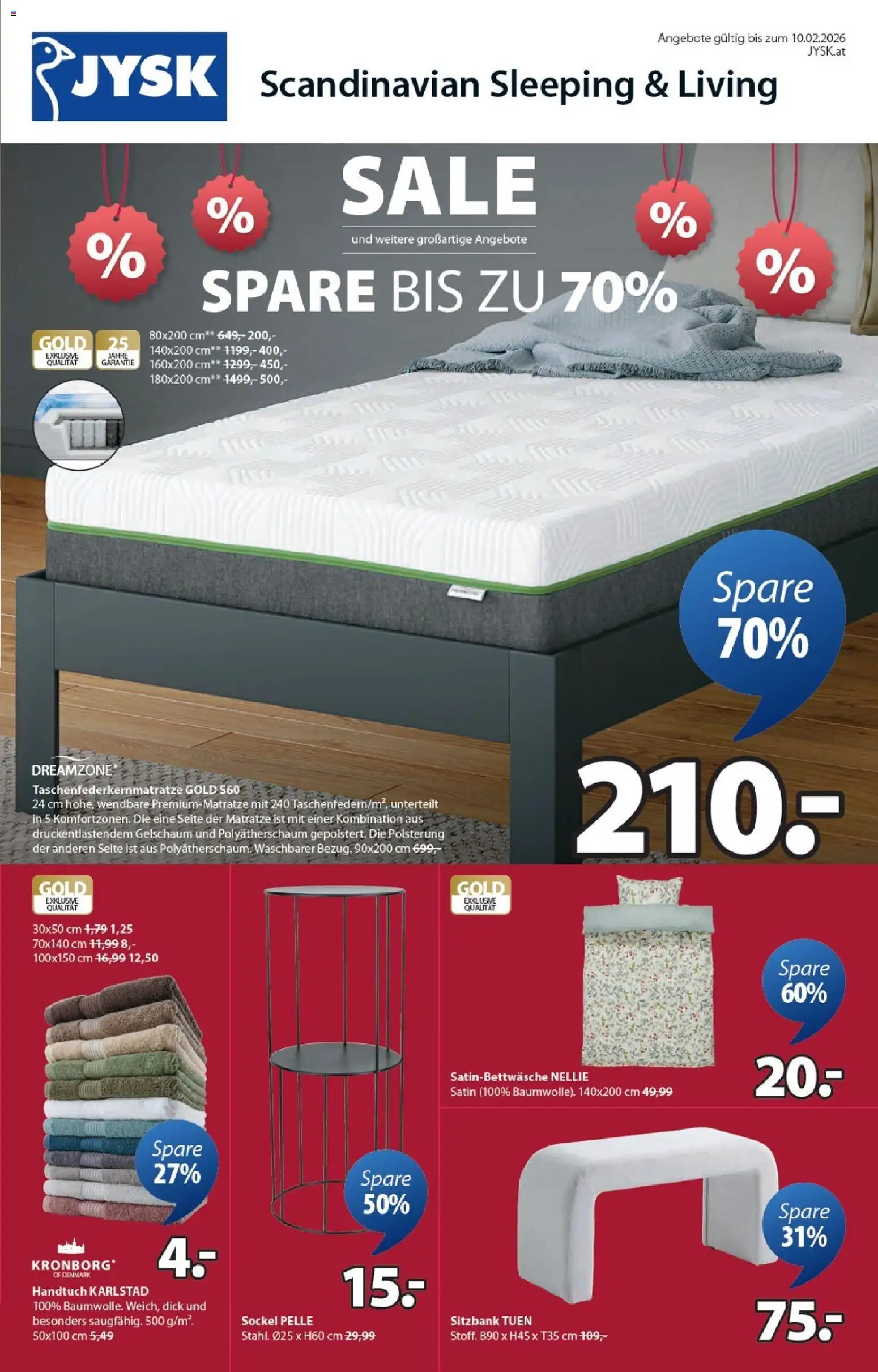 JYSK  Angebote gültig ab 05.01.2026 | Seite: 1 | Produkte: Matratze