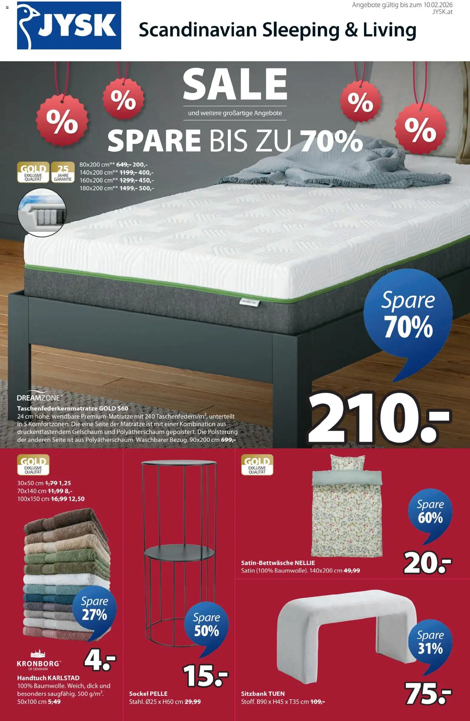 JYSK  Angebote gültig ab 05.01.2026 | Seite: 1 | Produkte: Matratze
