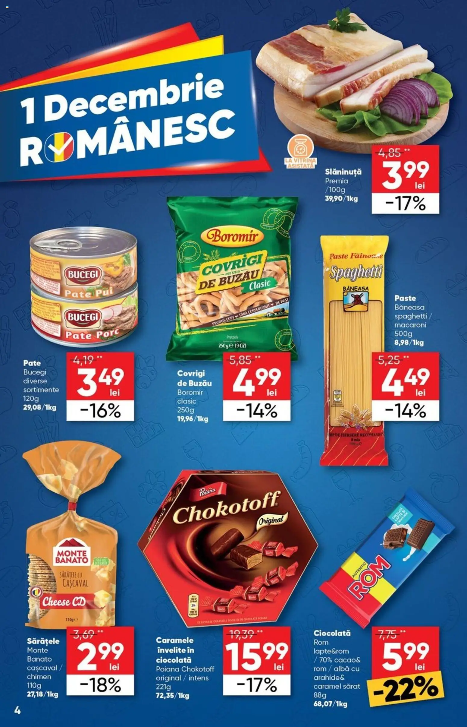 Noul catalog Profi – valabil de la 26.11.2025 | Pagină: 4 | Produse: Hacıyatmaz Kedi Oyuncağı, Vitrină, Ciocolată, Paste