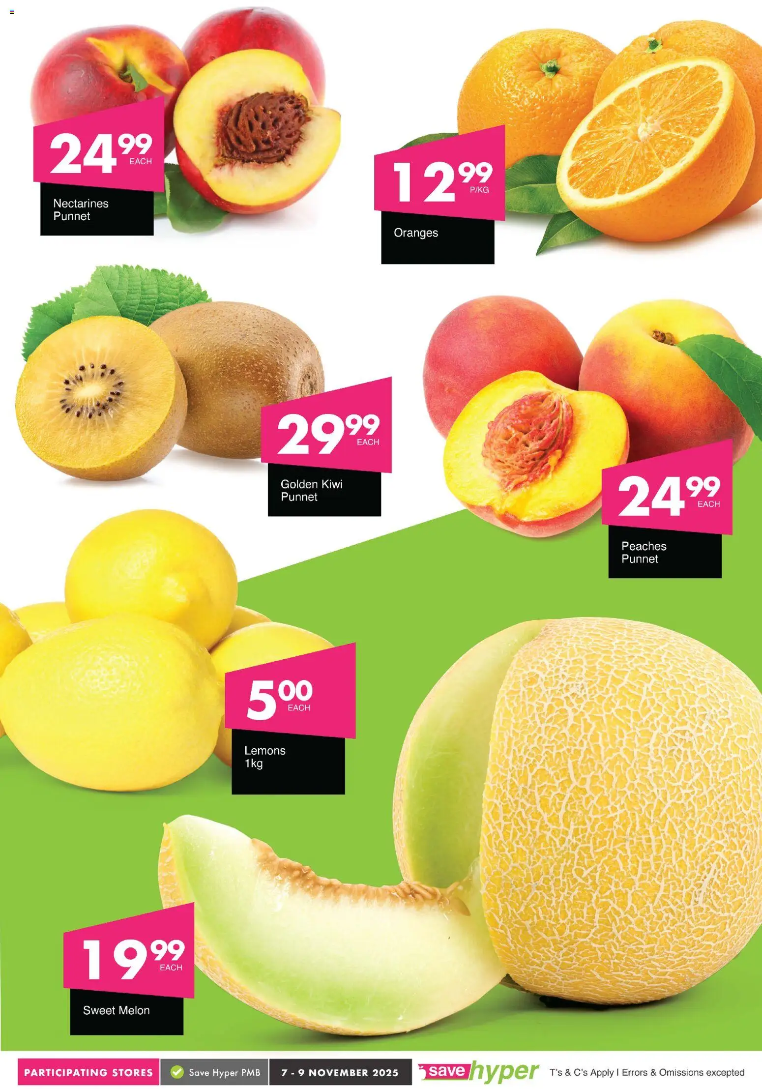 New Save catalogue – valid from 07.11.2025 | Page: 6 | Products: Oranges, Kiwi, Nectarines