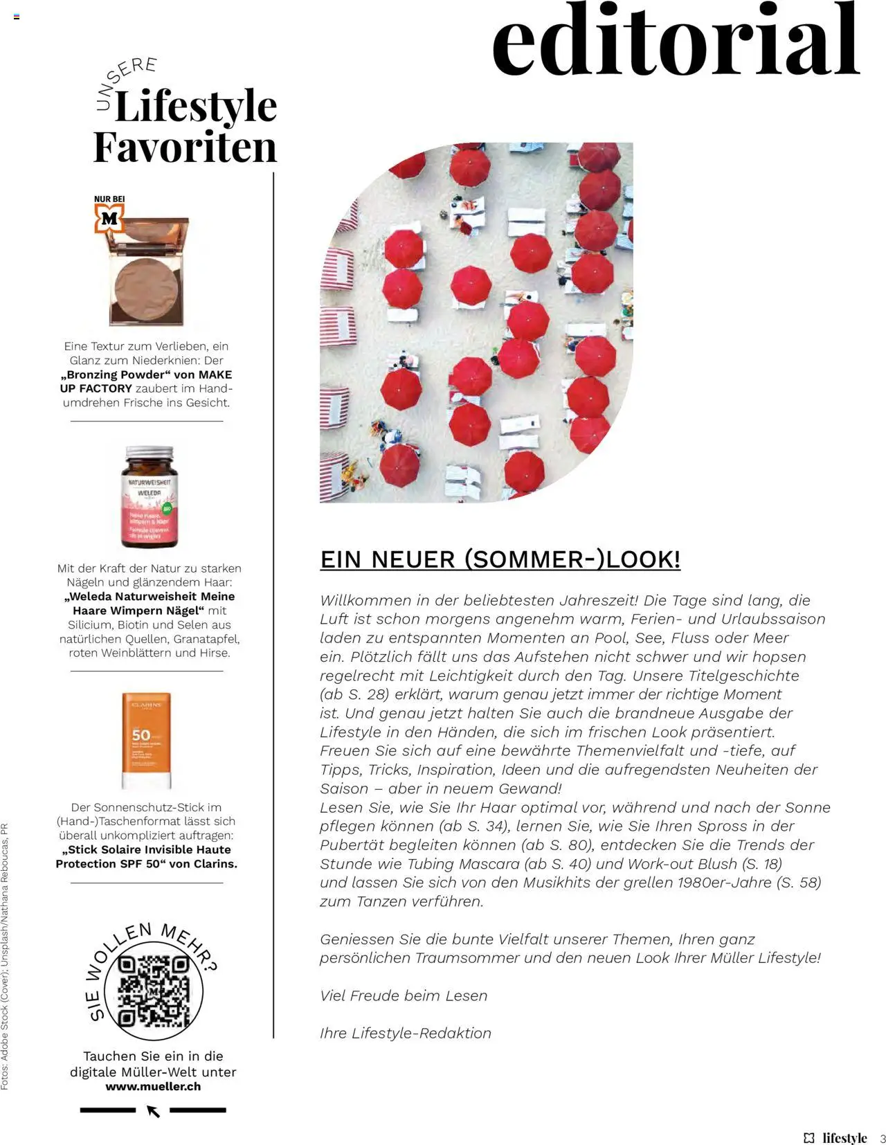 Müller Magazin ab 01.07.2025 | Seite: 3 | Produkte: Blush, Bronzer, Mascara