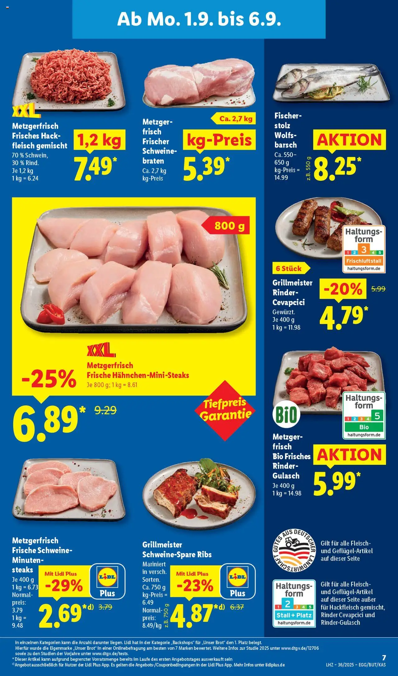 Lidl Prospekt Gedern	 - gültig ab dem 01.09.2025 | Seite: 13 | Produkte: Cevapcici, Brot, Fleisch, Hackfleisch
