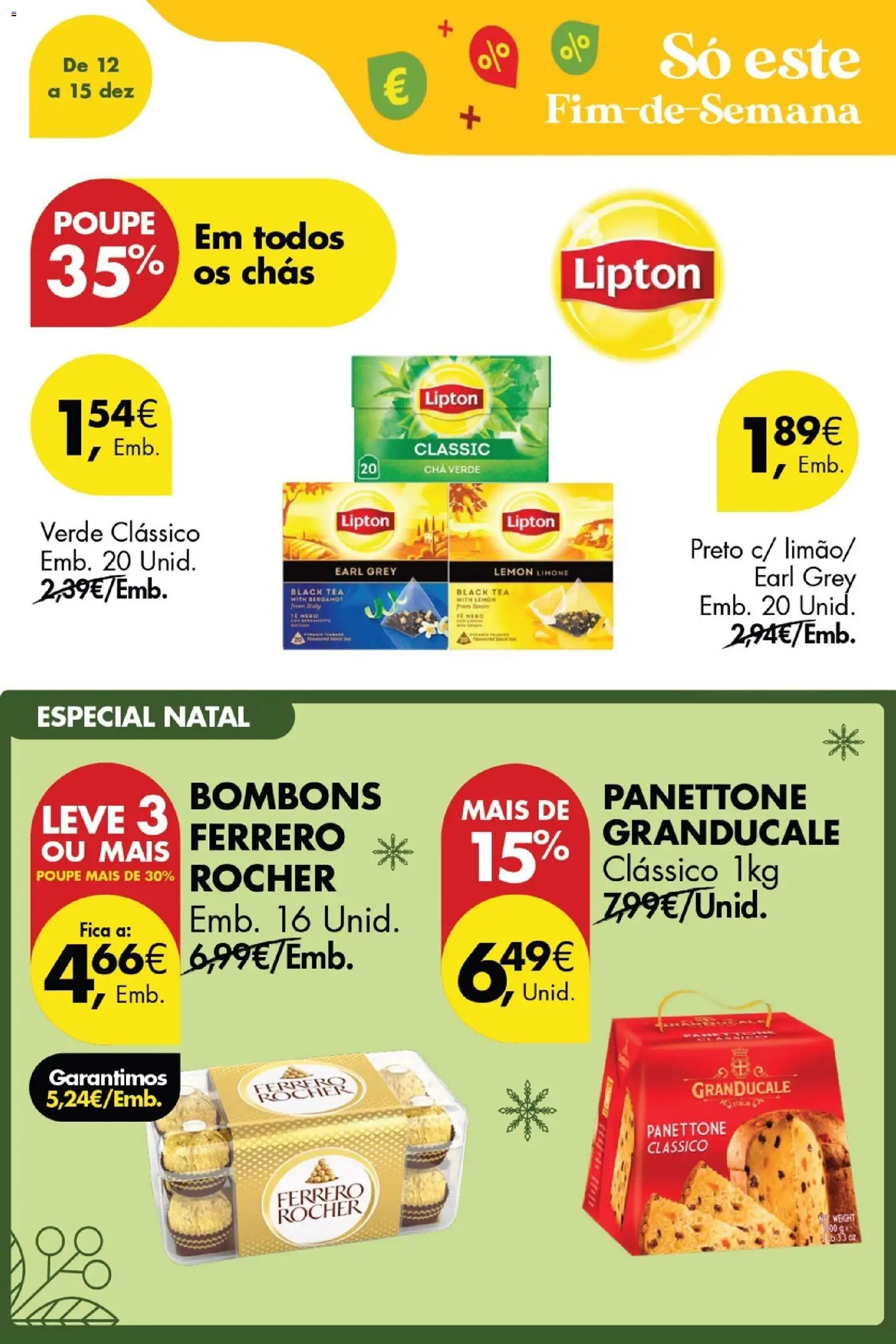Pingo Doce Poupe este Fim de Semana │ válido de 12.12.2025 | Página: 21 | Produtos: Ferrero rocher, Chocolates, Chás, Chá