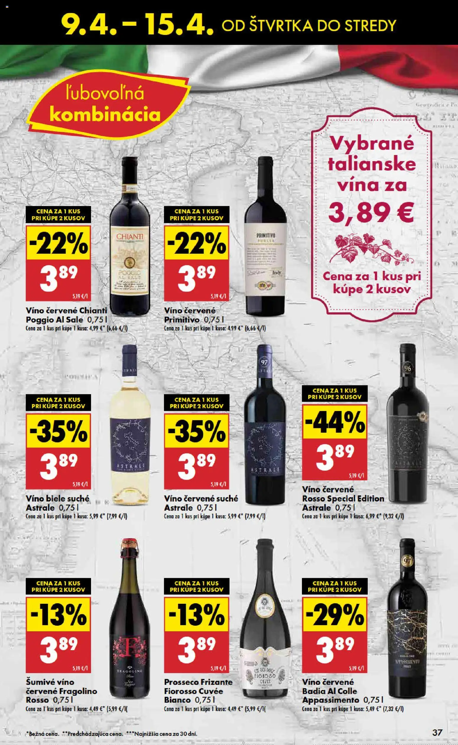 Nové Biedronka akcie – leták je platný od 09.04.2026 | Strana: 37 | Produkty: Víno, Červené víno, Šumivé víno