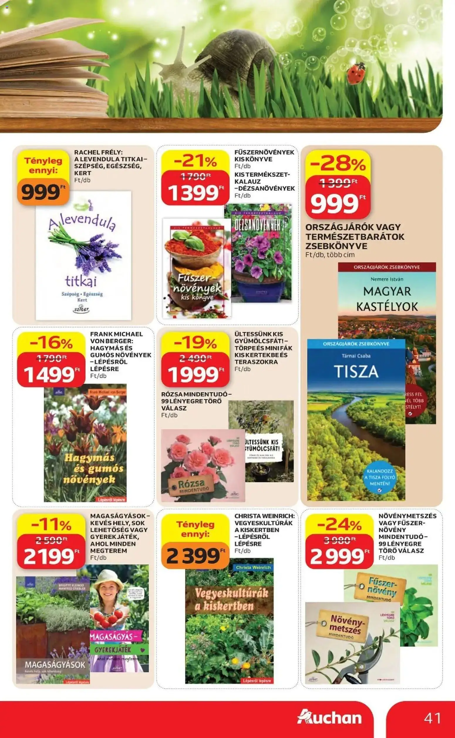 Auchan akciós ujság - amely érvényes a következő dátumtól: 16.04.2026 | Oldal: 41 | Termékek: Magaságyás, Fűszer, Levendula