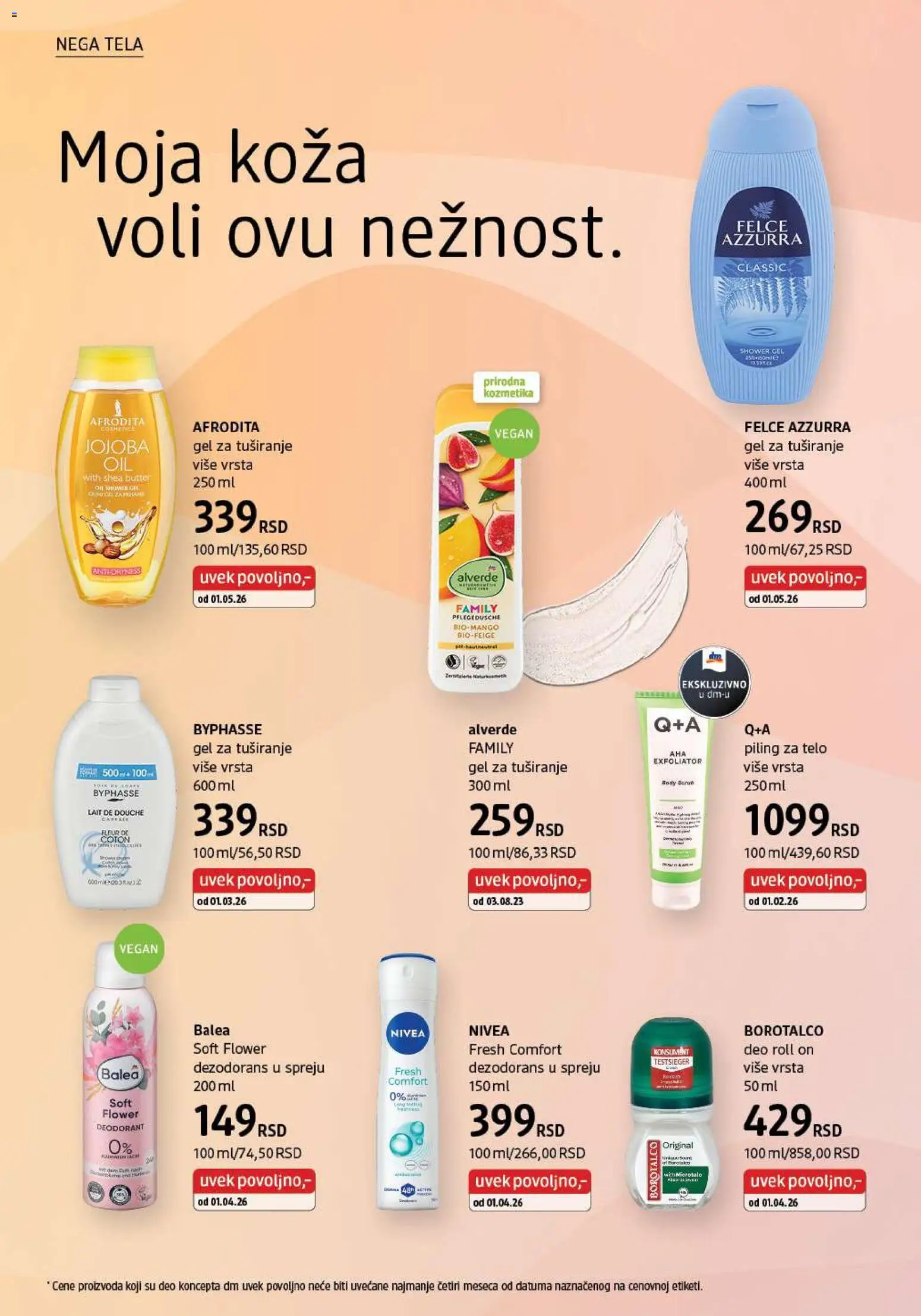 DM Drogerie katalog - važi od 01.05.2026 | Strana: 24 | Proizvode: Nivea, Gel za tuširanje, Dezodorans, Borotalco