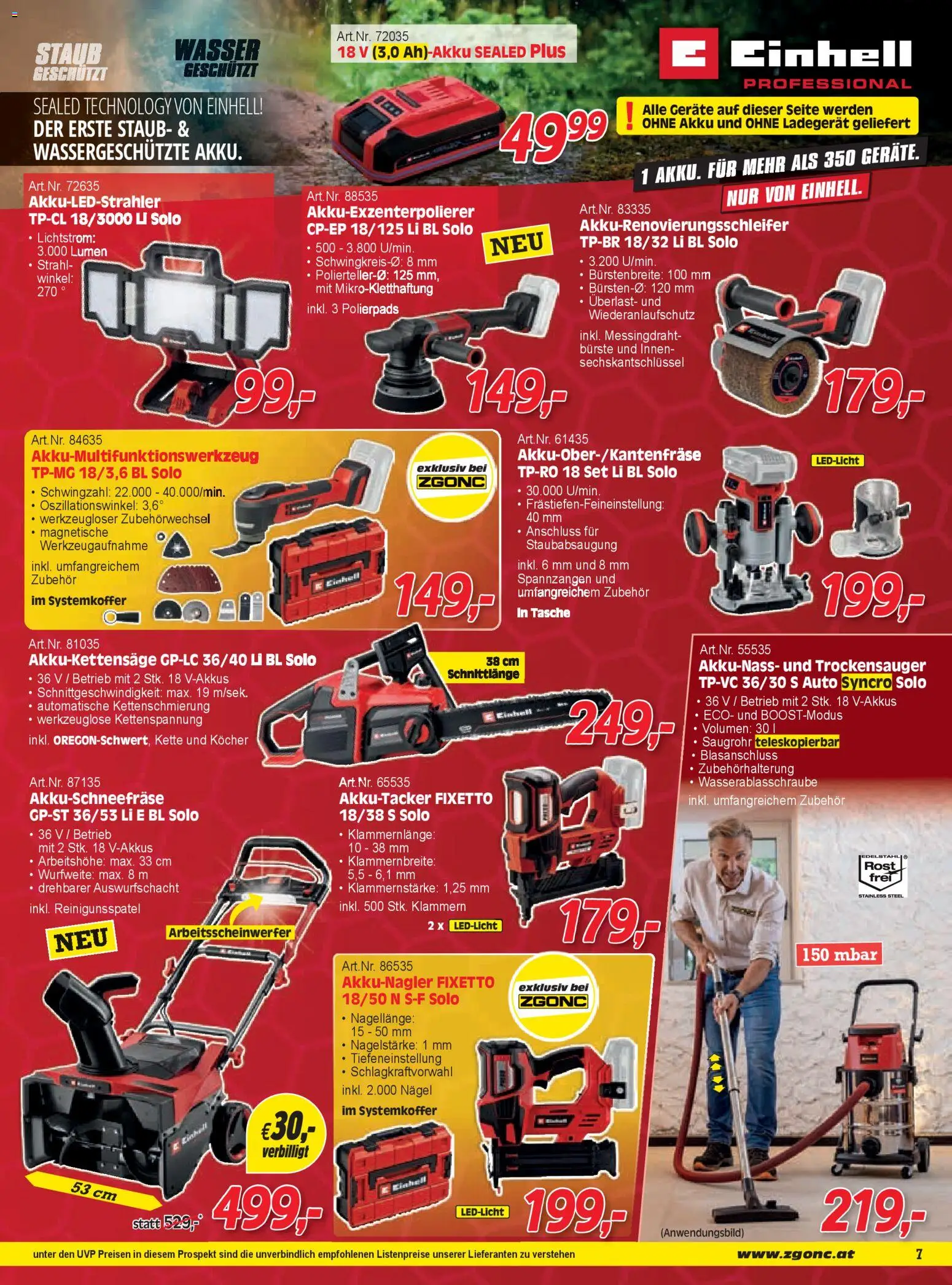 Zgonc Flugblatt Februar I 2026 gültig ab 01.02.2026 | Seite: 7 | Produkte: Wasser, Tasche, Kocher, Bürste