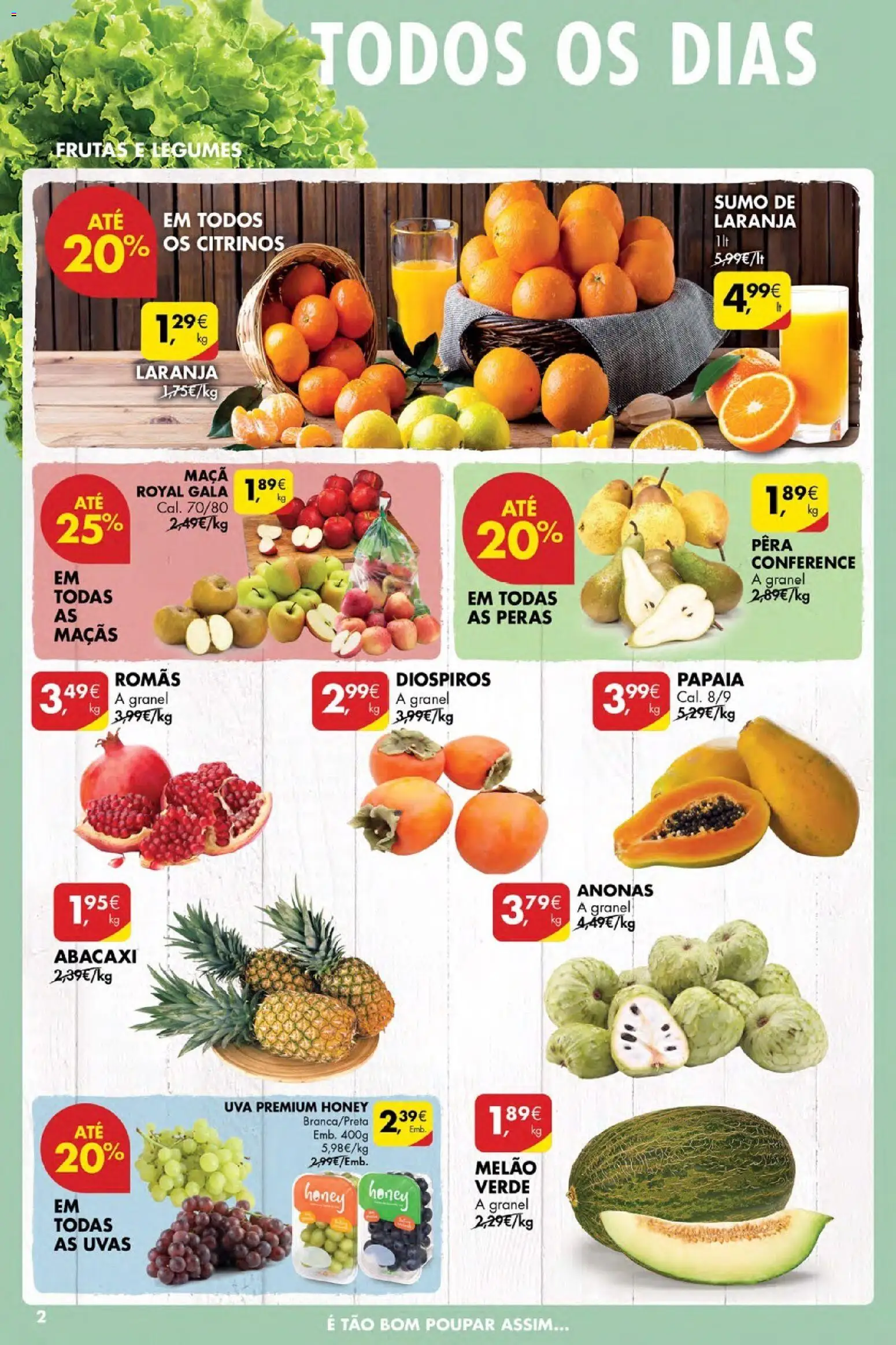 Pingo Doce Poupe Esta Semana Açores │ válido de 07.01.2026 | Página: 2 | Produtos: Maça, Sumo, Melão, Uvas