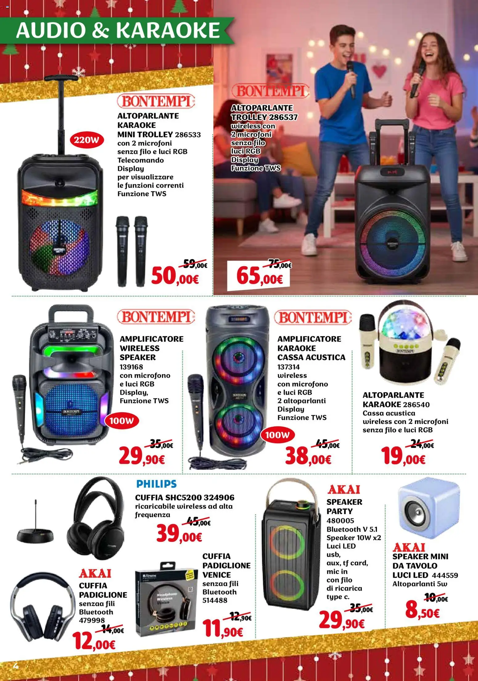 Volantino Orizzonte del 27.11.2025 | Pagina: 4 | Prodotti: Telecomando, Altoparlante, Audio, Tavolo