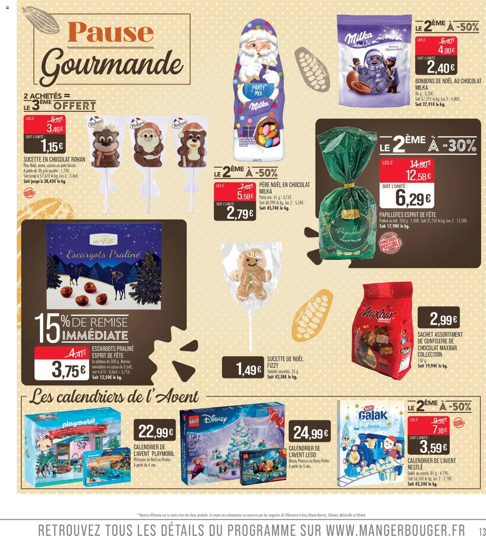 {H1} | Page: 13 | Produits: Plateau, Calendrier, Bonbons, Papillotes