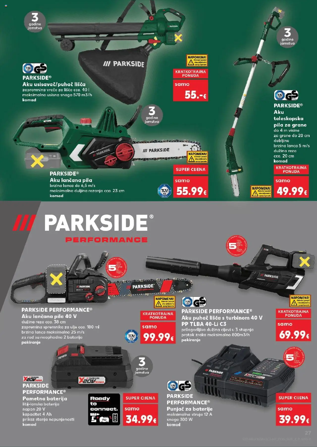 Kaufland katalog | vrijedi od 17.09.2025 | Stranica: 27 | Proizvodi: Ulje, Baterije, Cijevi, Parkside