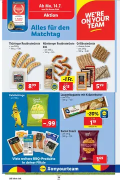 Lidl Aktionen ab 10.07.2025 | Seite: 26 | Produkte: Baguette, Kräuterbutter, Grill