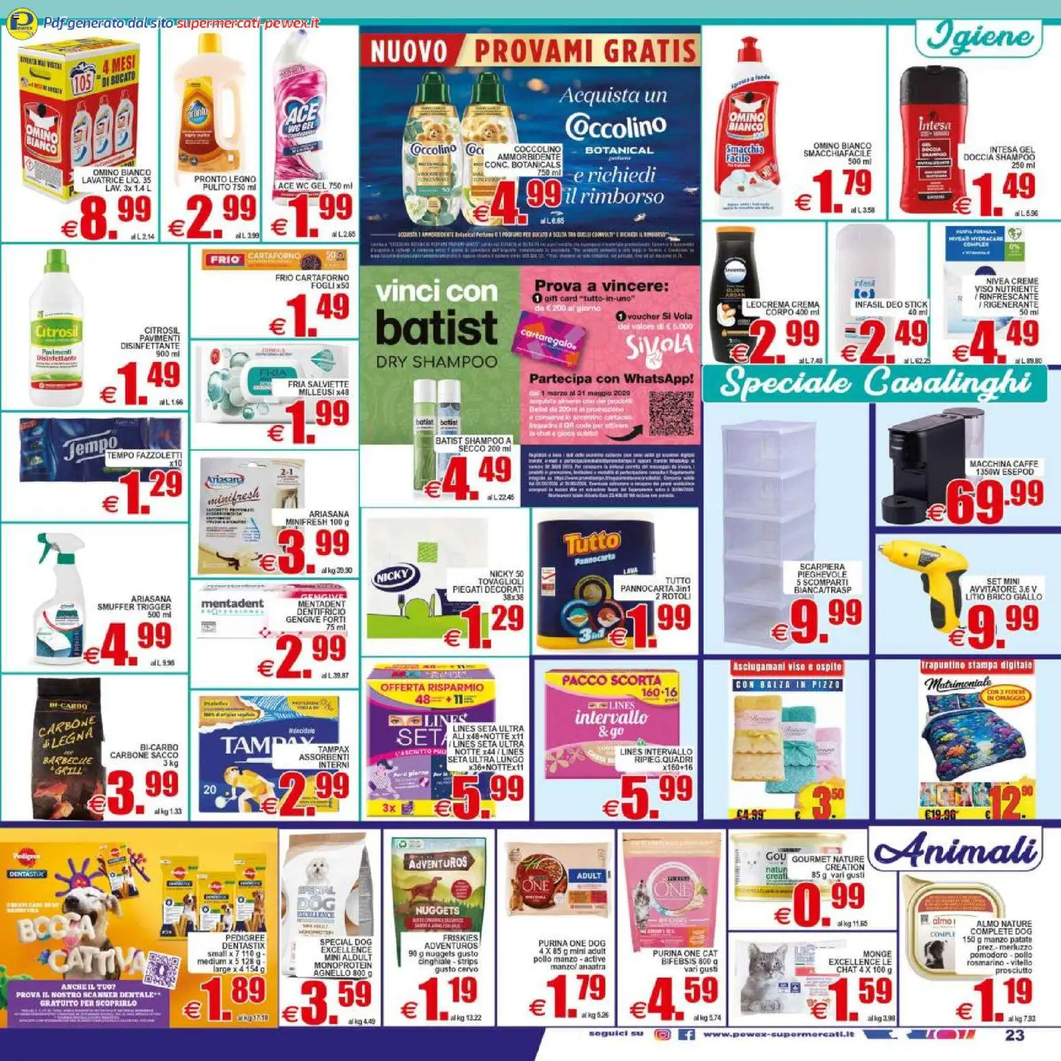 Volantino Pewex del 29.04.2026 | Pagina: 23 | Prodotti: Crema, Nuggets, Patate, Stampa