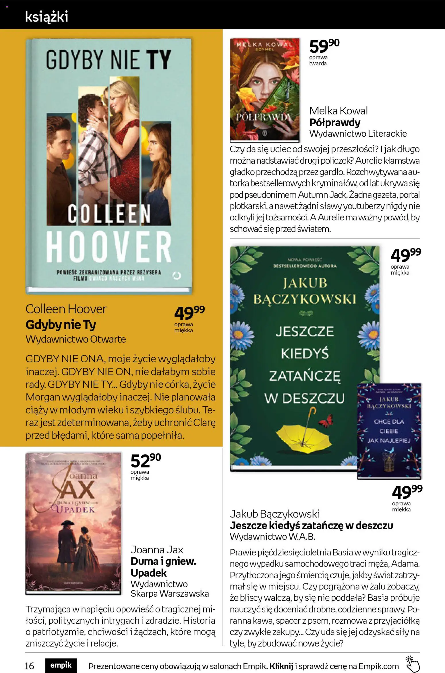 Empik promocje - Tom kultury Książki od 29.10.2025 | Strona: 16 | Produkty: Książki