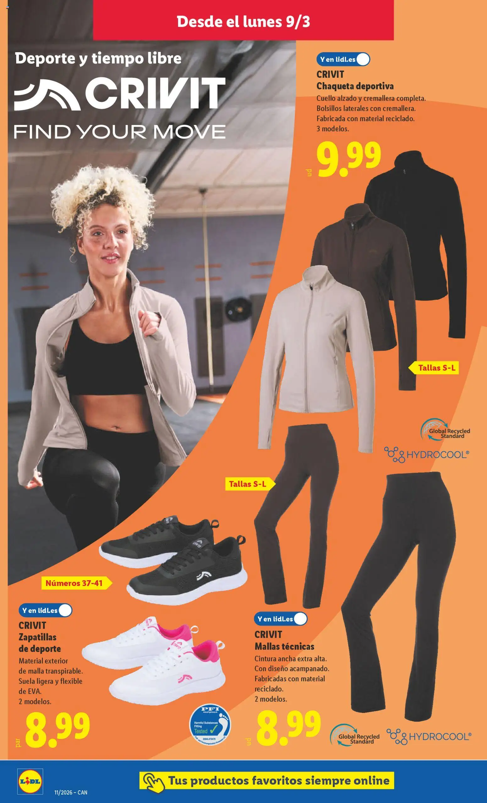 Lidl folleto de bazar │ válido desde el 09.03.2026 | Página: 6 | Productos: Chaqueta, Zapatillas