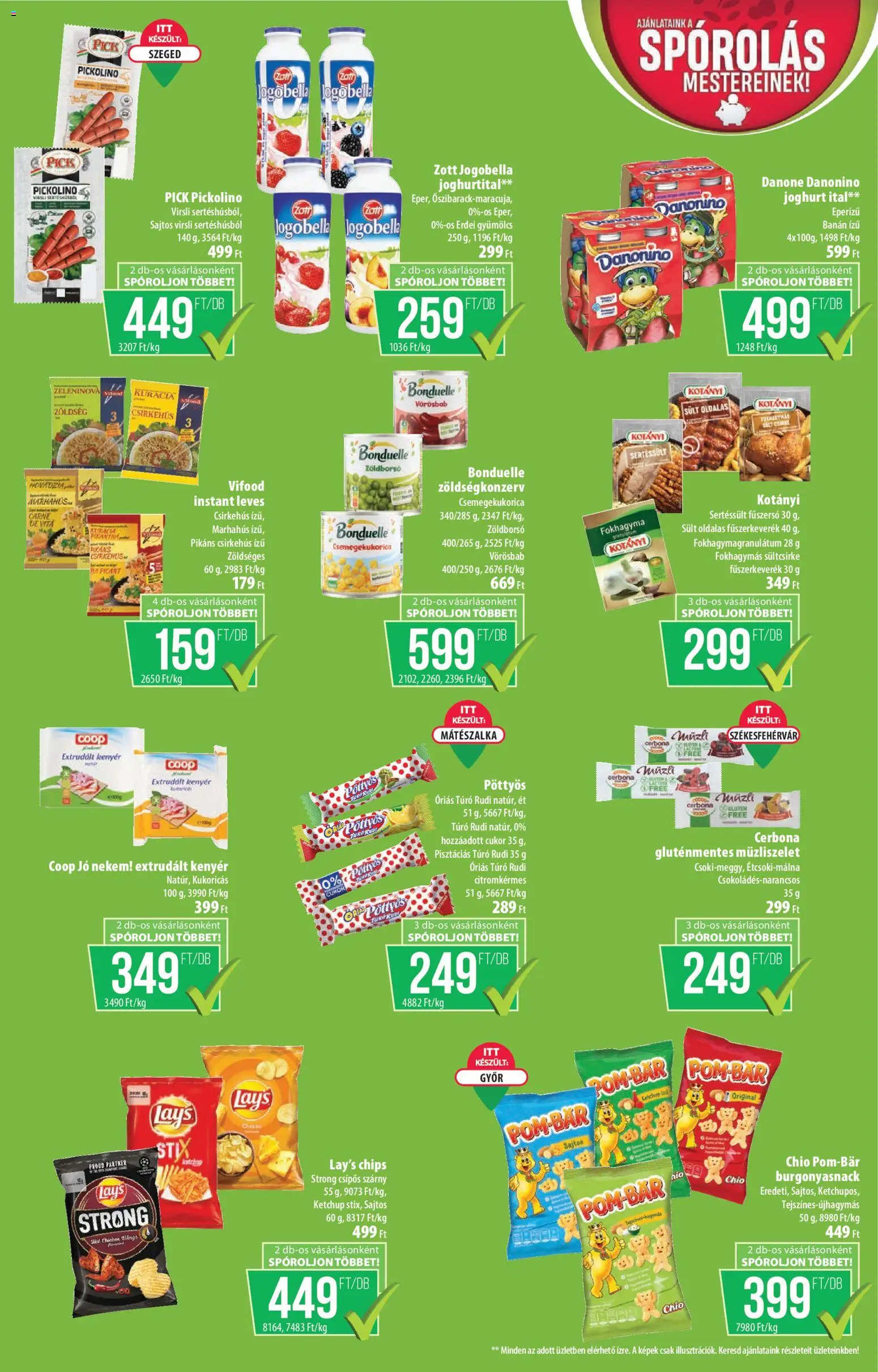 COOP akciós ujság - amely érvényes a következő dátumtól: 09.04.2026 | Oldal: 5 | Termékek: Chips, Gyümölcs, Gluténmentes, Müzliszelet